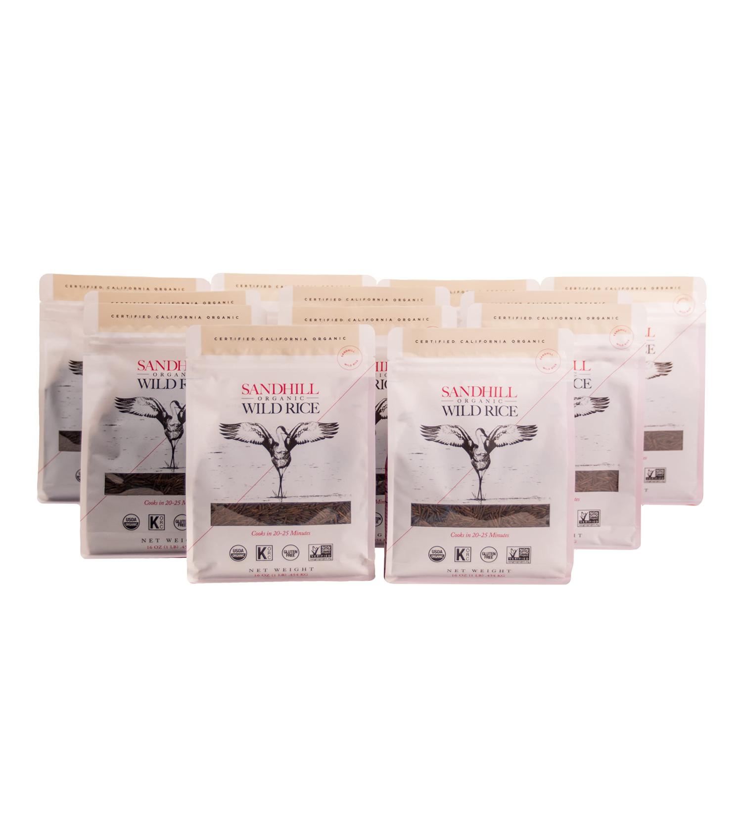 Organic Wild Rice - 12-16 oz packages | Non-GMO, Gluten-Free, Kosher Certified | California Organic | High Protein, Low Calories, Easy Cooking - Buy Online on GoSupps.com