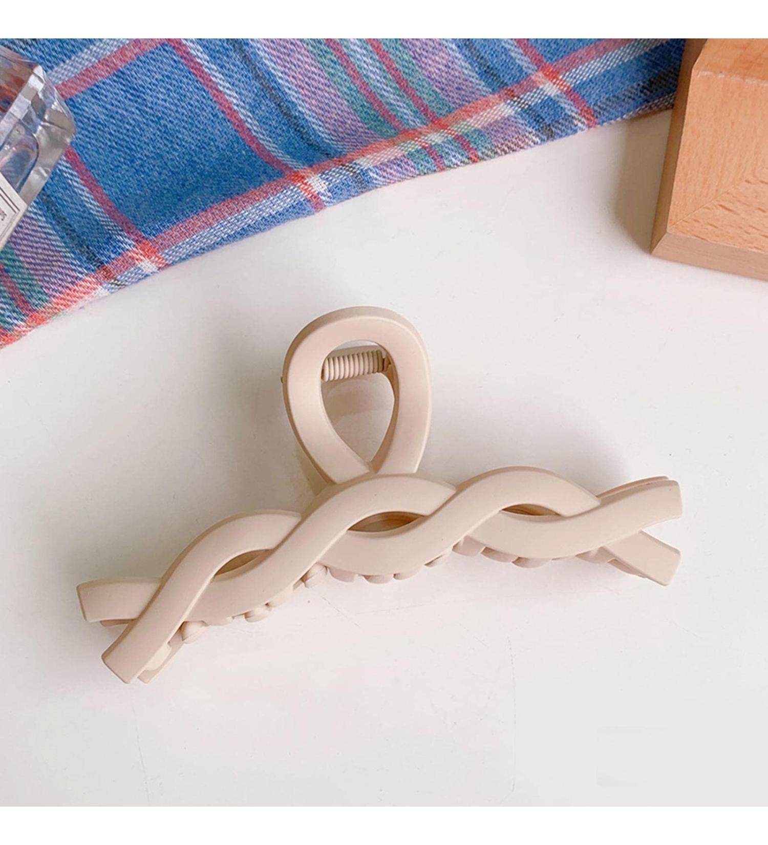 Cute Claw Clips 2.67 Inches Hair Accessories for Women - Hair Claw Clips for Women Girls Non-Slip Hair Clips Matte Hair Claws Strong Hair Styling Accessories for Thin Hair Proidl 15#twist-beige - Buy Online on GoSupps.com