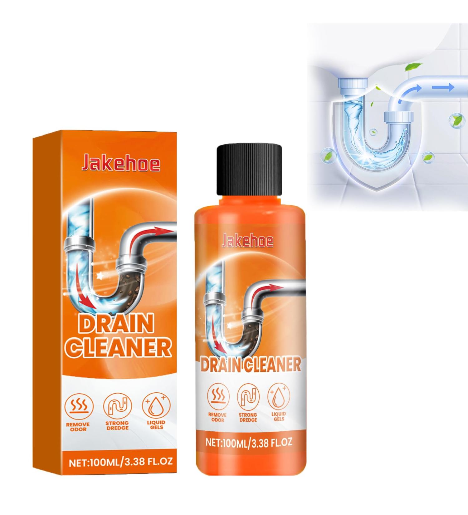 Pipe Unblocking Fluid Drain Pipe Clearing Fluid Hair Deodorant and Dredging Liquid Pipe Unblocking Solution Suitable for Bathroom Or Sink Drains and Kitchen (1pcs) - Buy Online on GoSupps.com