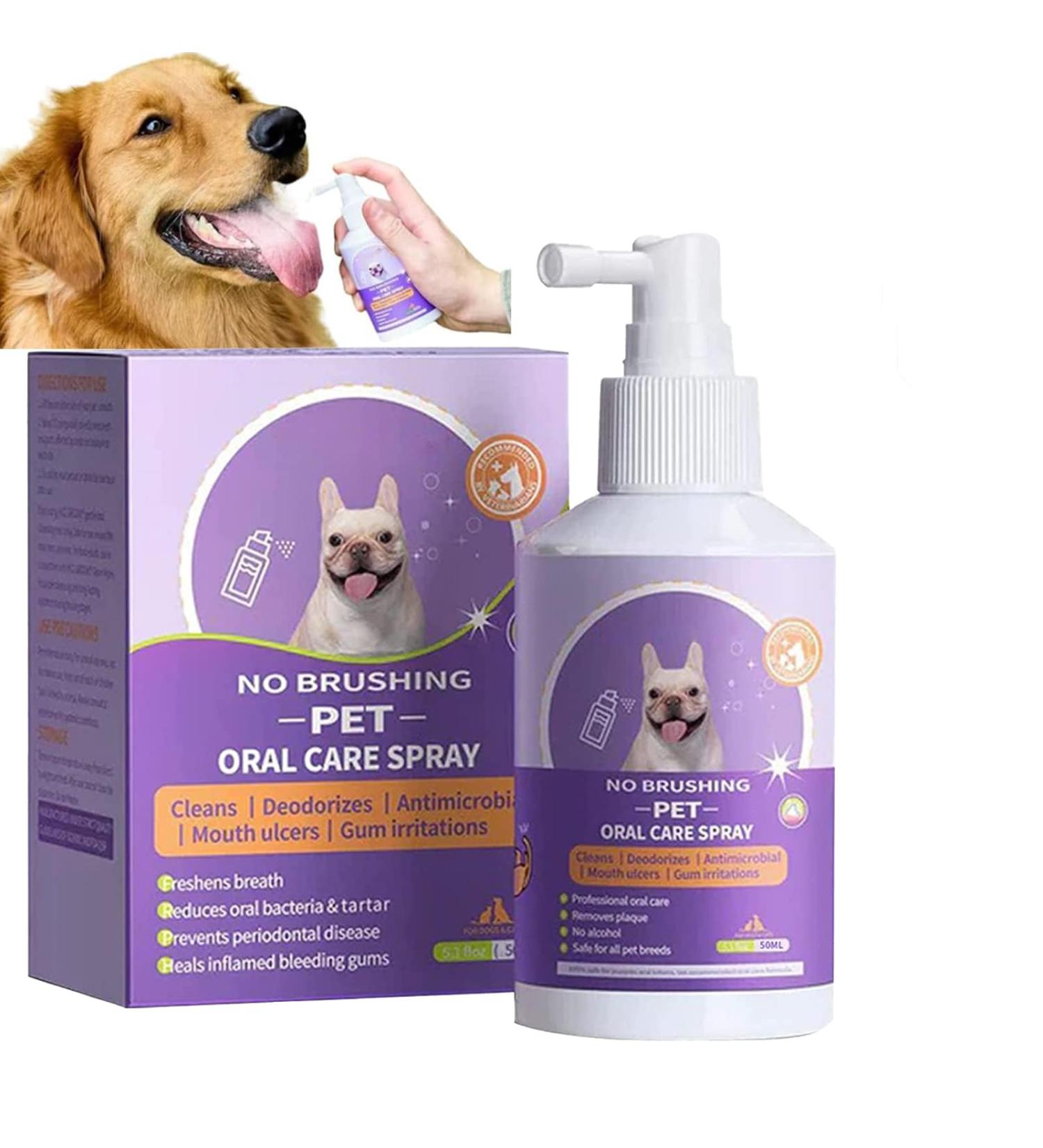 PetClean Teeth Cleaning Teeth Cleaning Spray for Dogs & Cat Pet Clean Teeth Spray Convenient No Brushing Pet Oral Spray Clean Teeth (1PCS) - Buy Online on GoSupps.com