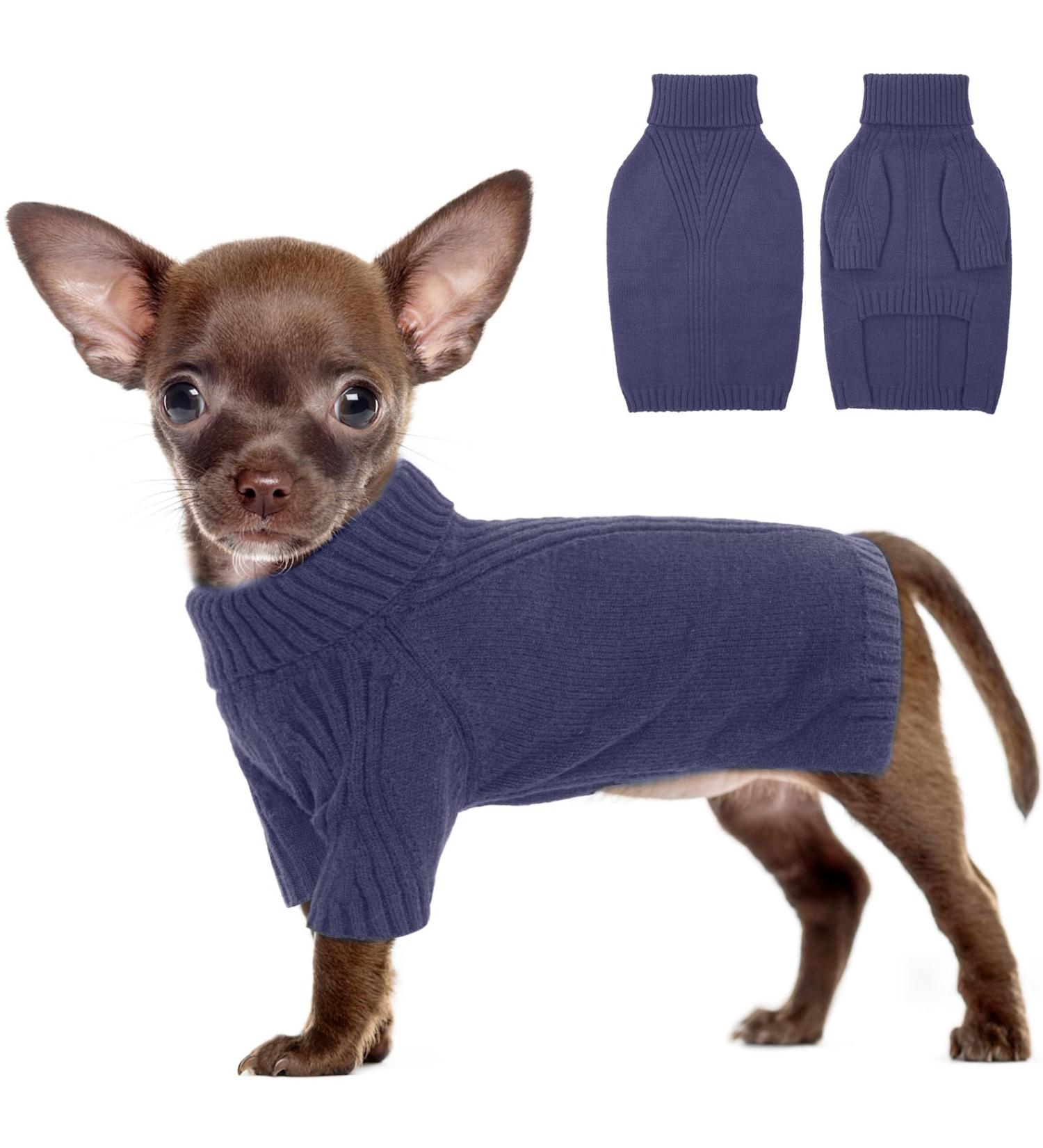 Iecoii Dog Sweater - Warm Turtleneck Sweaters for All Dog Sizes | Perfect Winter Clothing for Chihuahua French Bulldog Labrador & More - Buy Online on GoSupps.com