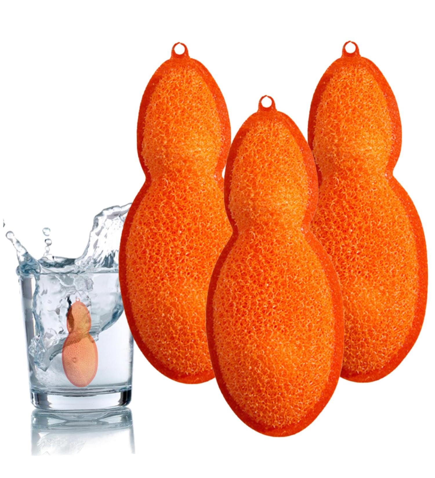 Sponges Washing Up Bottle Cleaning Beans 3Pcs Reusable Bottle Cleaning Beans Pea-Shaped Water Bottle Cleaner Sponges for Bottle Internal Cleaning Orange - Buy Online on GoSupps.com
