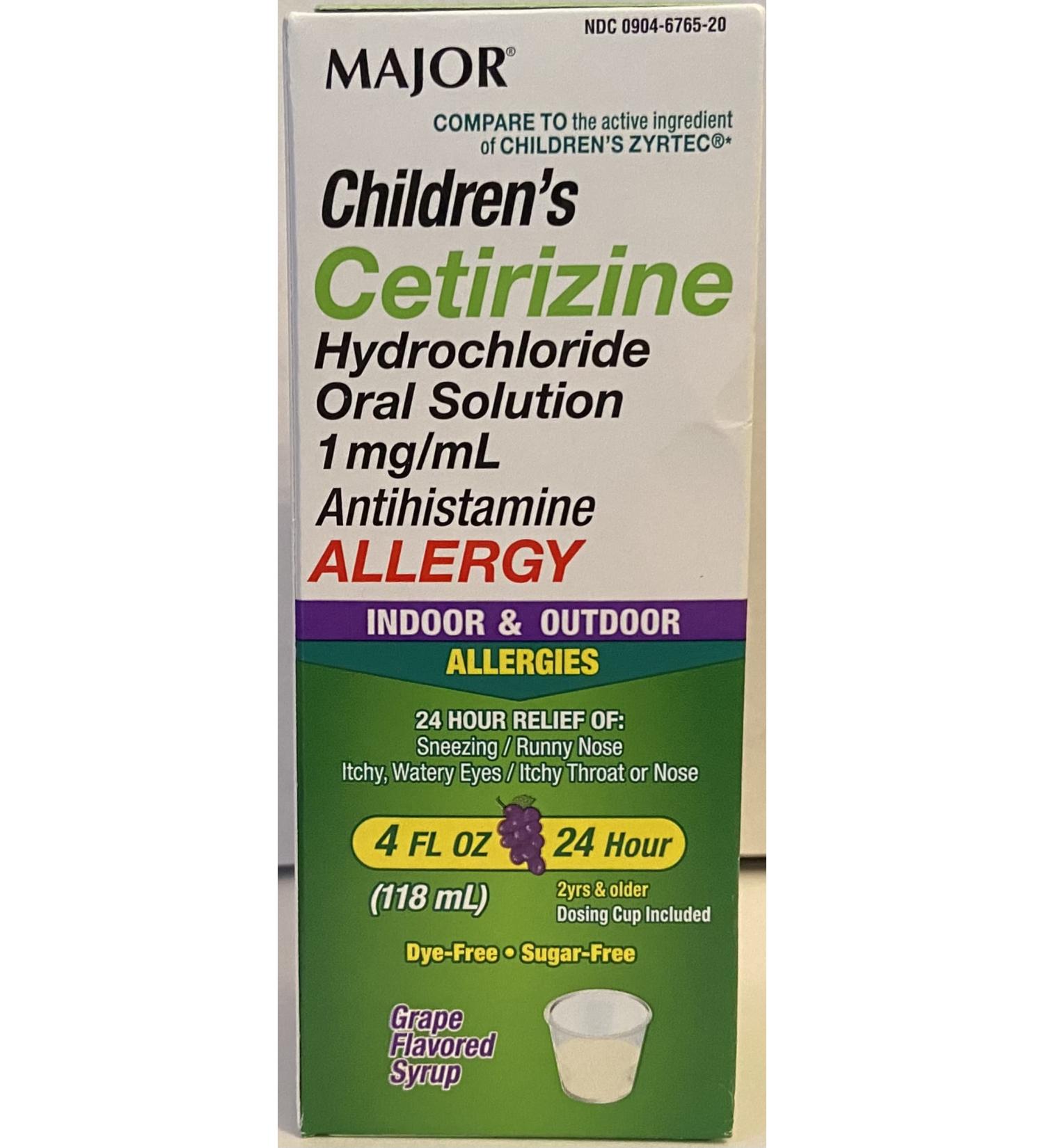 Children's Cetirizine Hydrochloride Oral Solution 1mg/ml - Allergy Antihistamine for Kids - Buy Online on GoSupps.com
