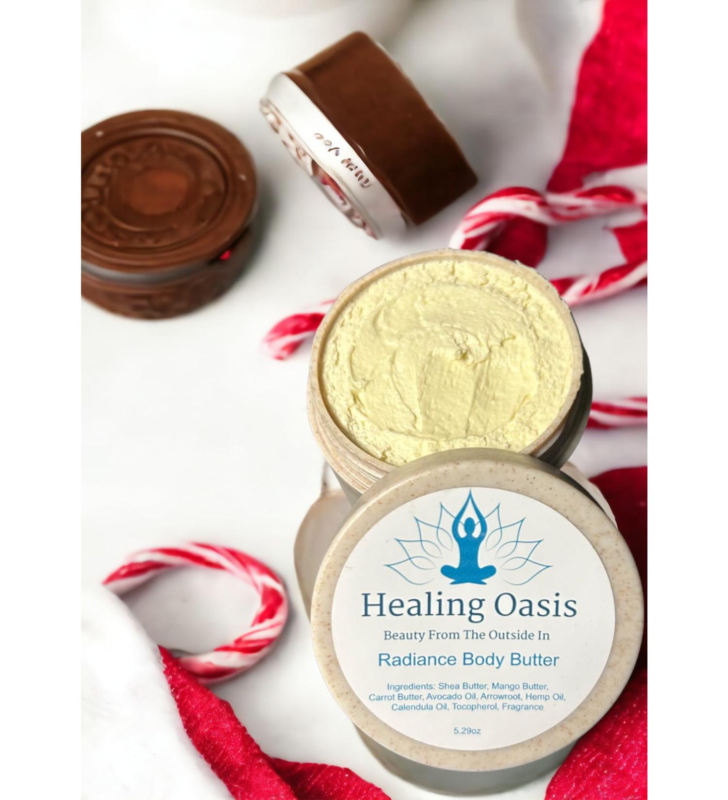 Healing Oasis Radiance Body Butter (Peppermint Mocha 1.76 ounce)