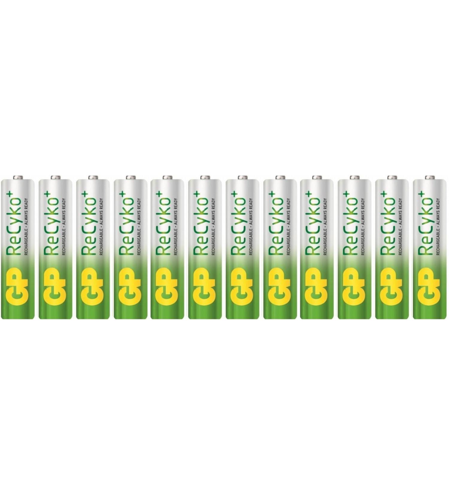 GP ReCyko+ AAA Rechargeable 800mAh 12 Batteries