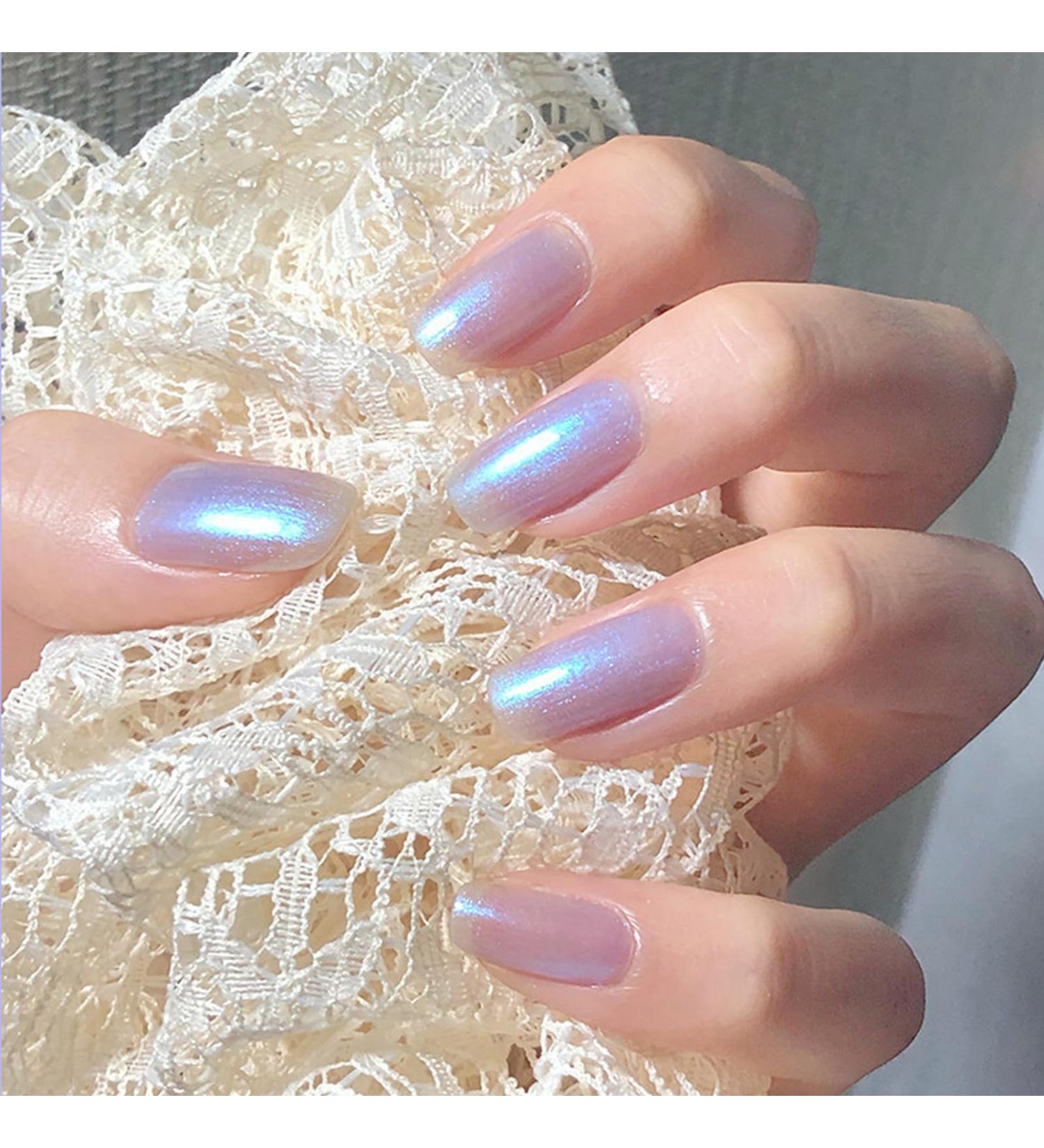 Glitter Nail Polish Blue Sparkle Nail Varnish Blue Nail Varnish Quick Drying & Long Lasting Blue Purple Shimmer Nail Polish Healthy Breathable Shiny Blue Purple Nail Polish for Women Teens - Buy Online on GoSupps.com