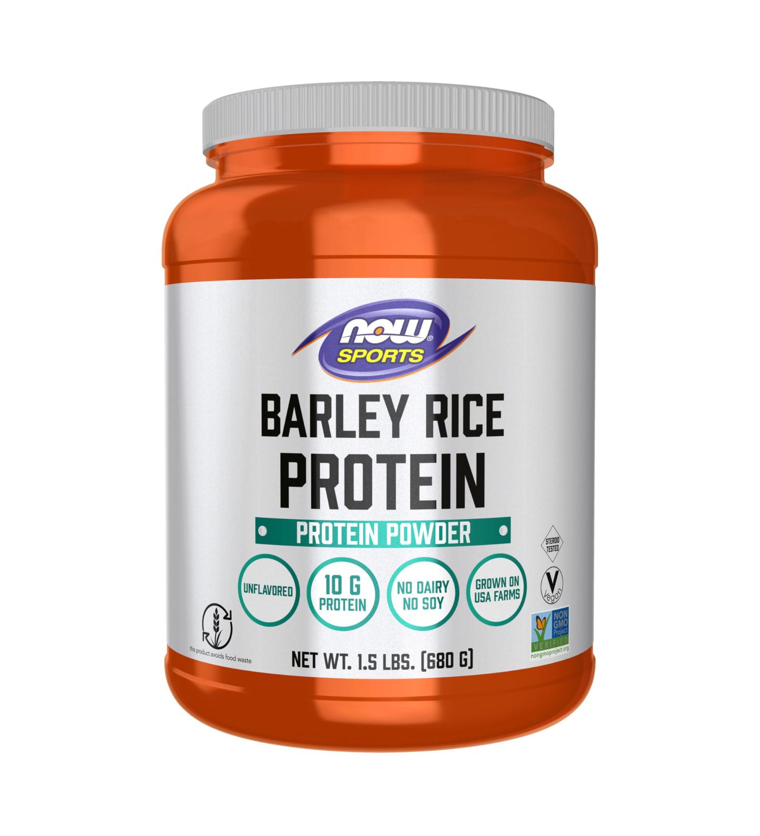 Now Sports Barley Rice Protein Powder Unflavored Highly Sustainable 10 Grams Protein 1.5 lbs. Unflavored 1.5 Pound (Pack of 1) - Buy Online on GoSupps.com