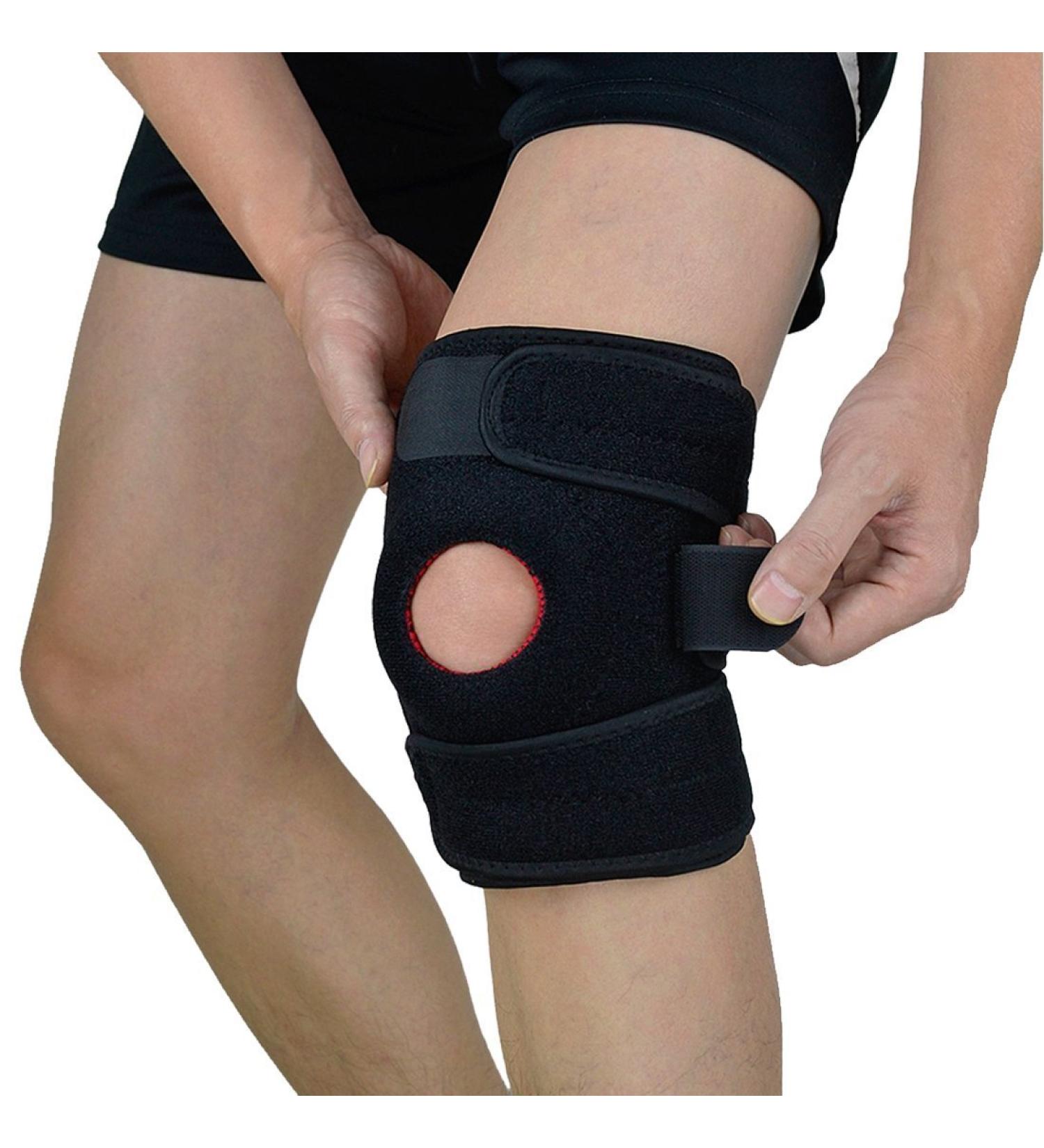 Adjustable Knee Brace Support with Dual Stabilizers & Open Patella | EveShine Non-Slip Strap for Maximum Compression - Fits Right Leg - Buy Online on GoSupps.com