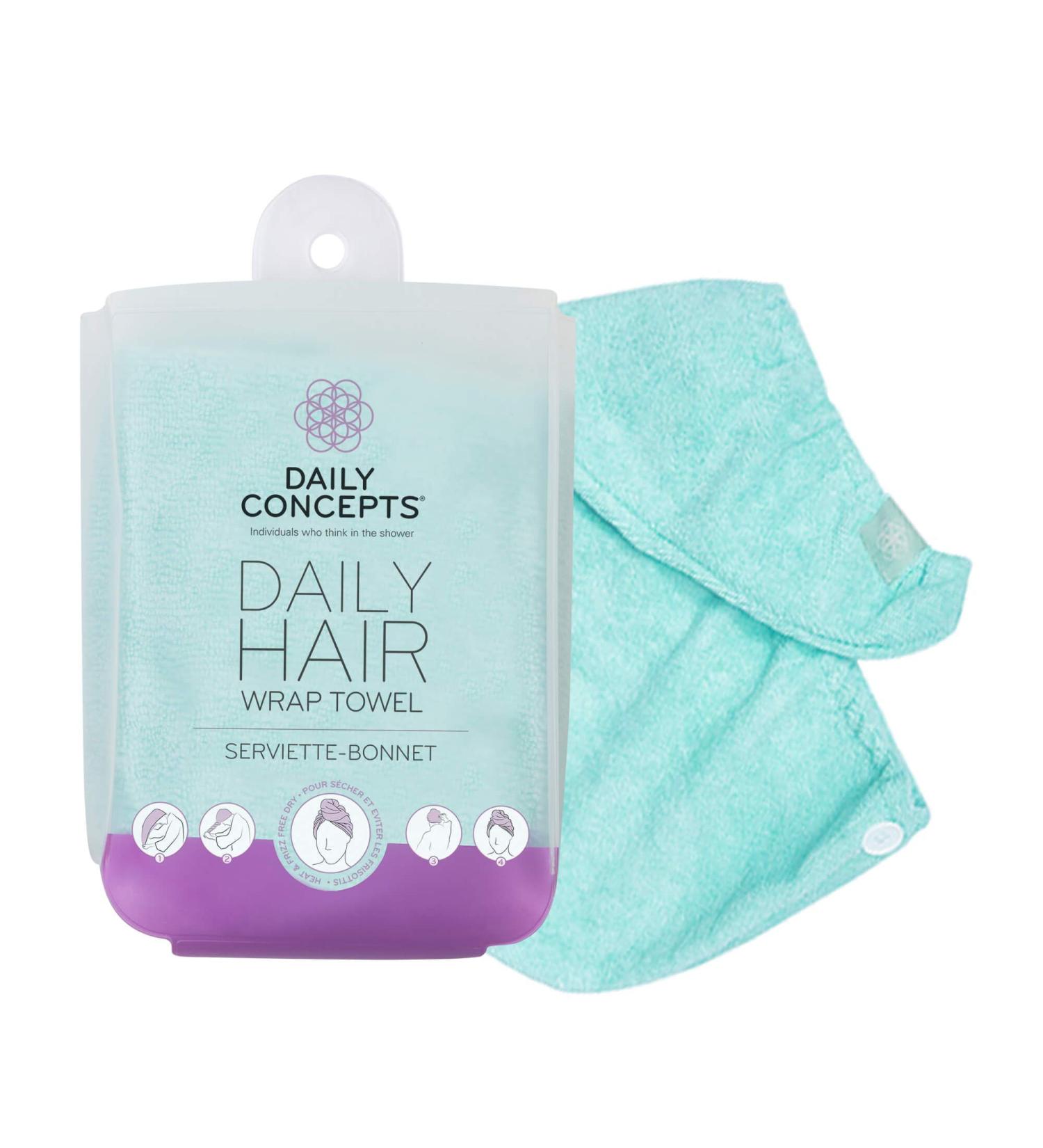 DAILY CONCEPTS Your Hair Towel Wrap - Luxurious Turquoise Hair Drying Solution for All Hair Types | Fast International Shipping - Buy Online on GoSupps.com