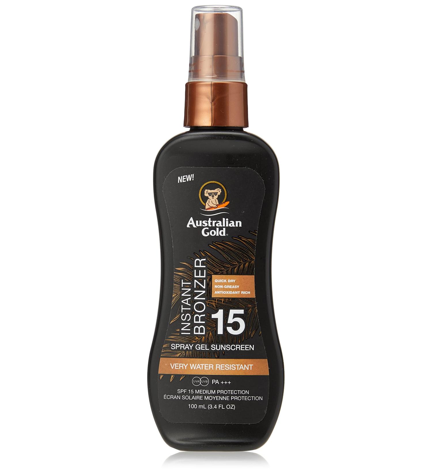 Australian Gold - Instant Sunscreen Spray SPF 15 100 ml (Pack of 1) White Single - Buy Online on GoSupps.com