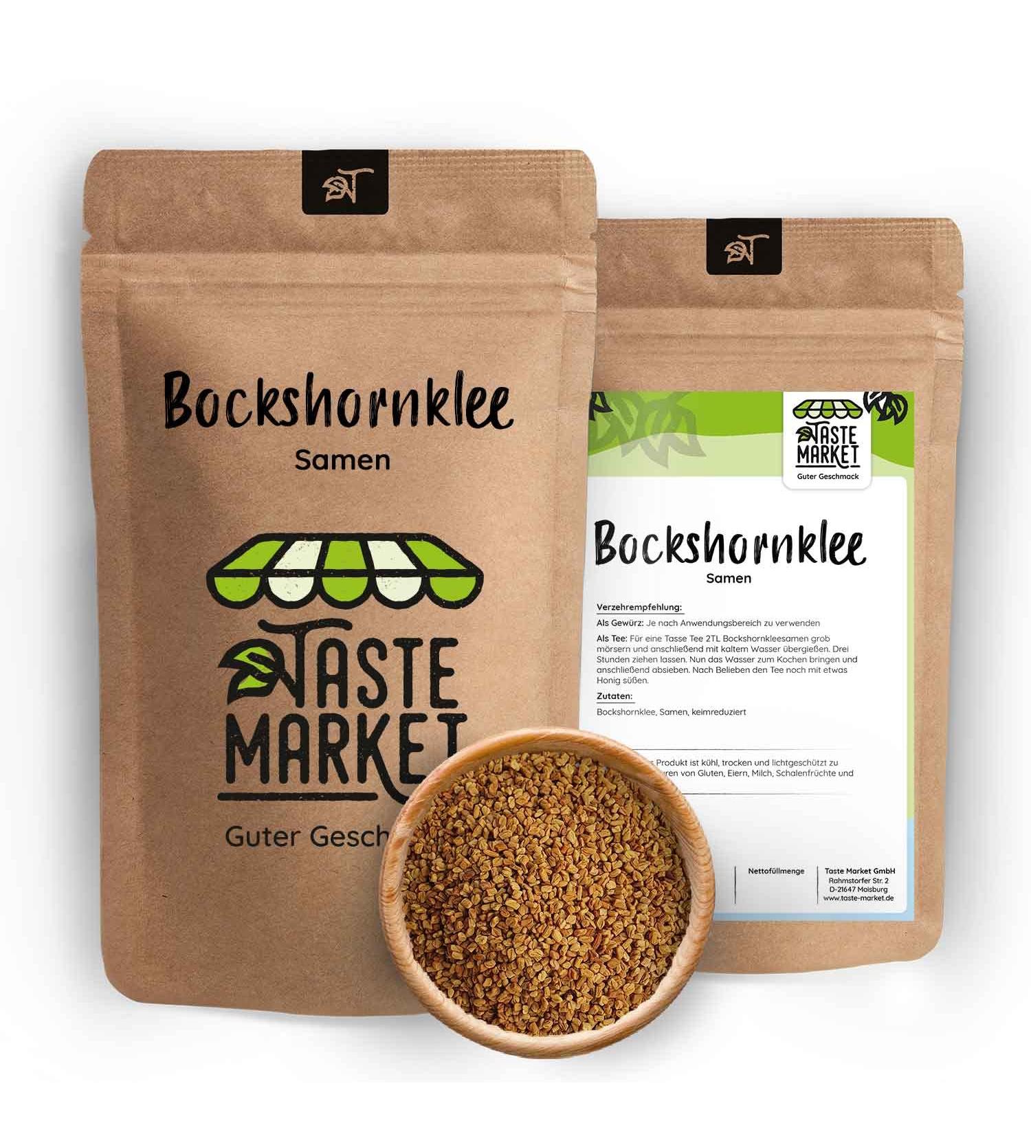  TASTE Guter Geschmack 2 x 200g of Bock Clover Seeds | Cornklee Seeds | Bock Tea | Spices | Powder | Fenugreek Powder | Seeds | Fenugreek Seeds | Bock Clover Seeds 400g - Buy Online on GoSupps.com