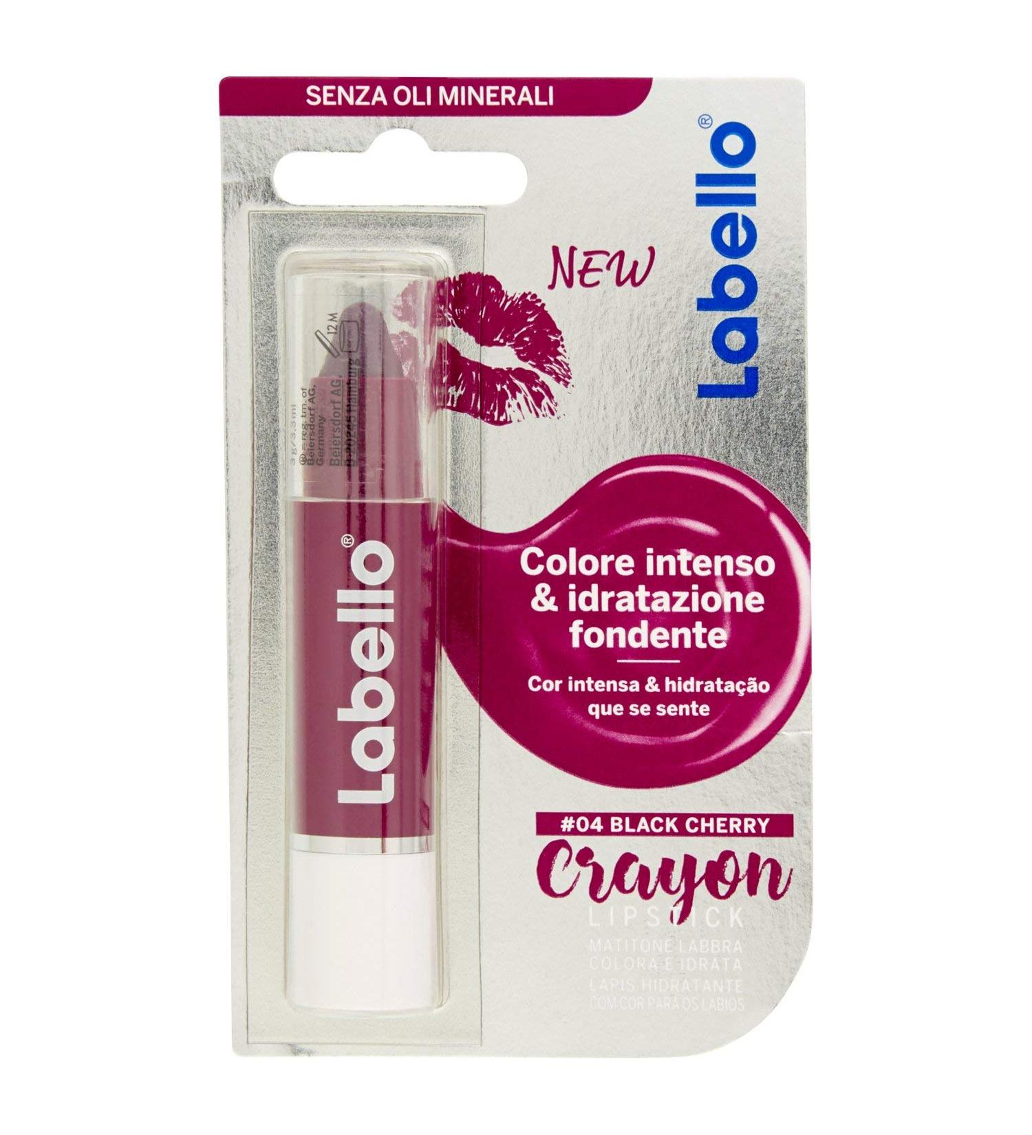  Beiersdorf Labello Blackcherry Lipstick Pencil Colour and Hydrate No Mineral Oils and Parabens - Buy Online on GoSupps.com