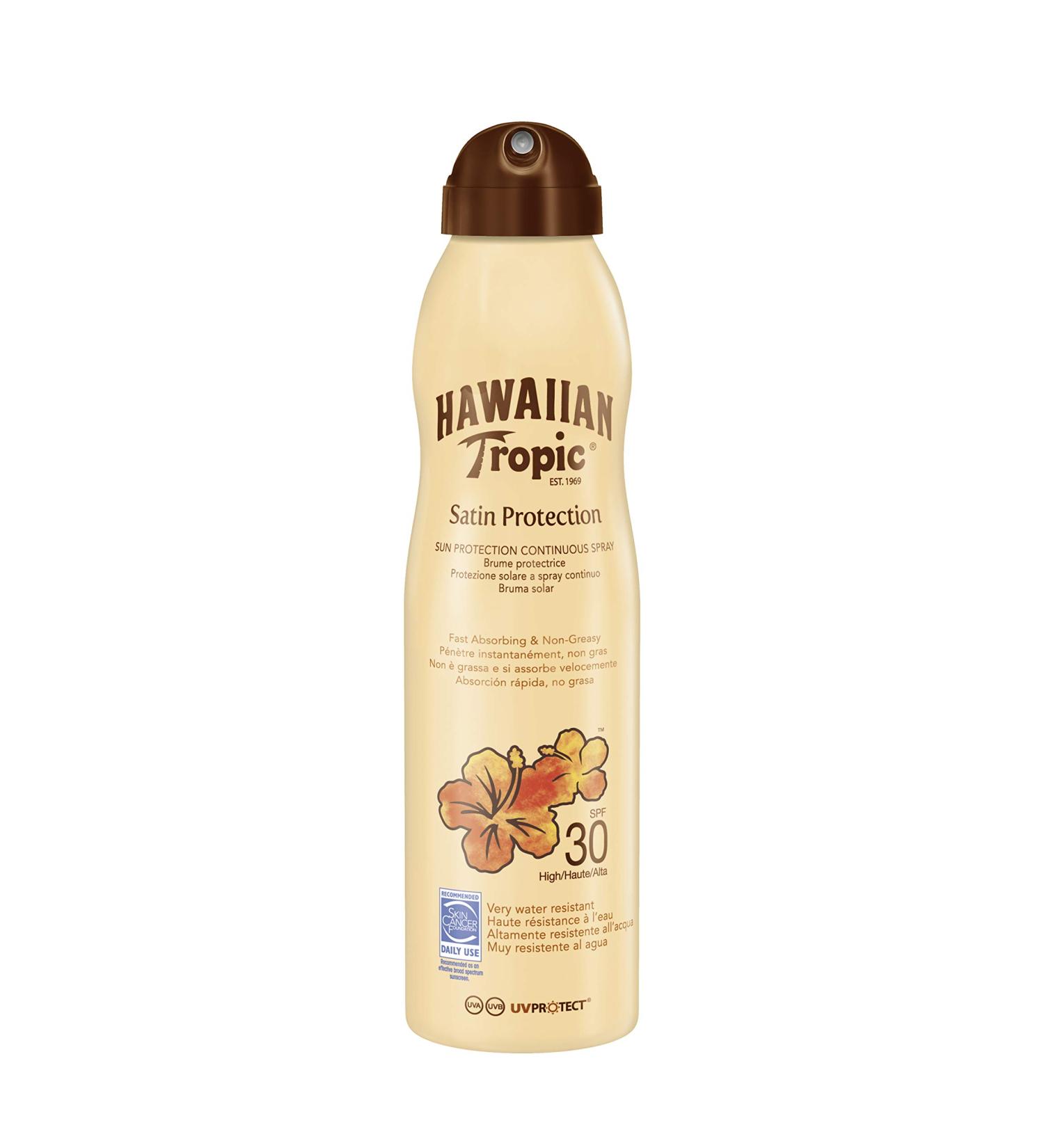 Hawaiian Tropic Satin Protection Sunscreen Spray SPF 30 Refreshing Sun Lotion for All Skin Types 1 pc International Shipping Available - Buy Online on GoSupps.com
