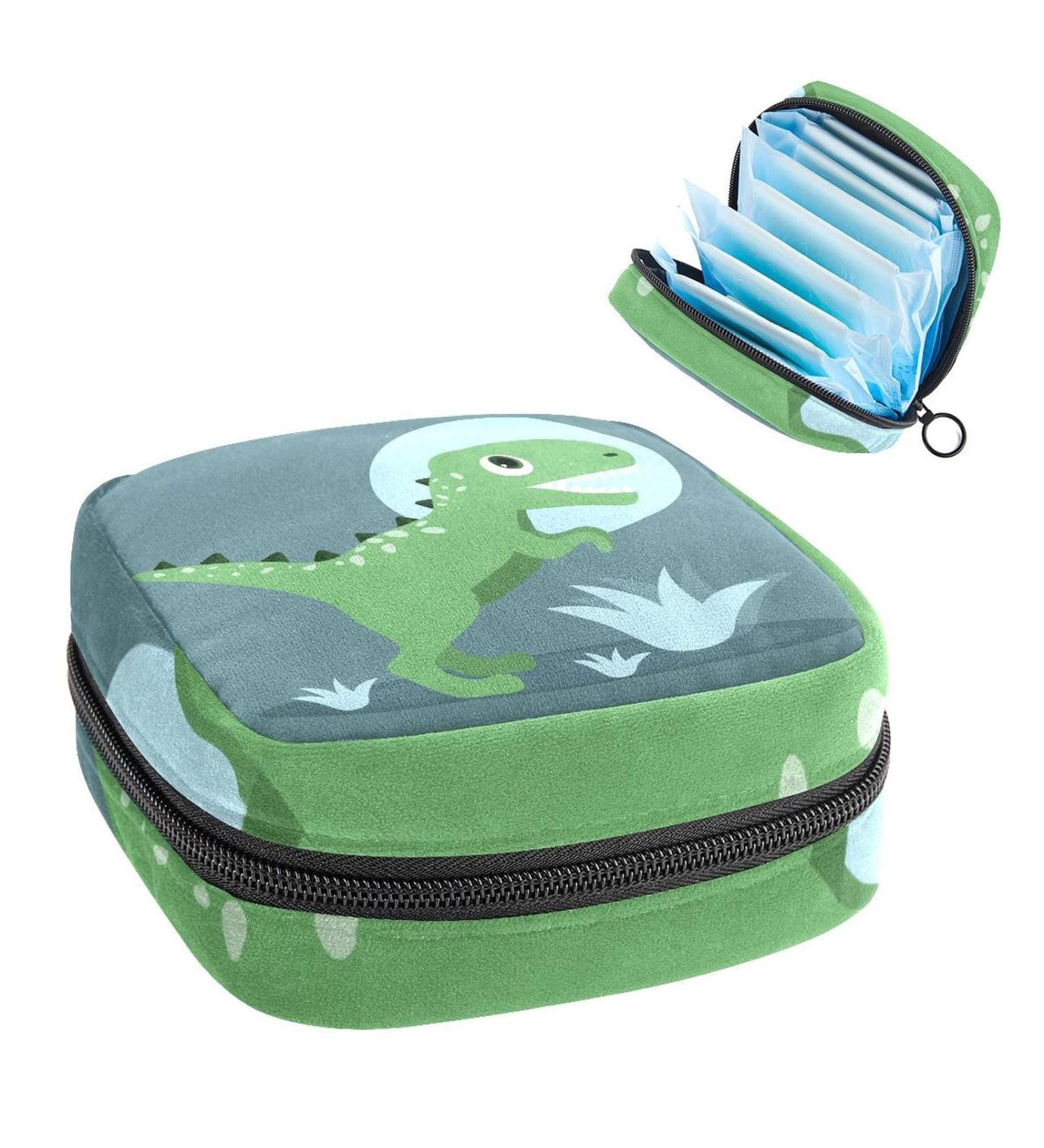 Women's Bonds Still Pad - Stylish Green Dinosaur Portable Period Kit | Essential Feminine Product Bag for Girls - Buy Online on GoSupps.com