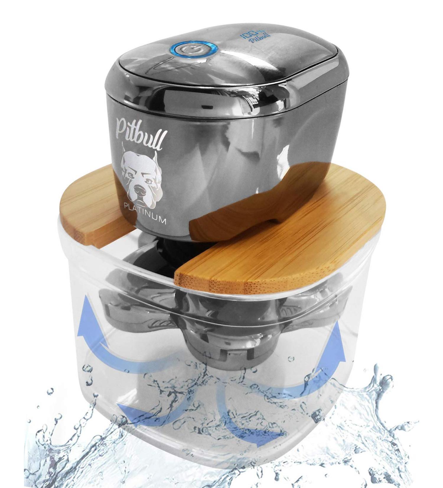 FitSand Bamboo Shaver Rinse Stand for Skull Shaver Pitbull Platinum PRO & Other Electric Razors - Eco-Friendly & Durable - Buy Online on GoSupps.com
