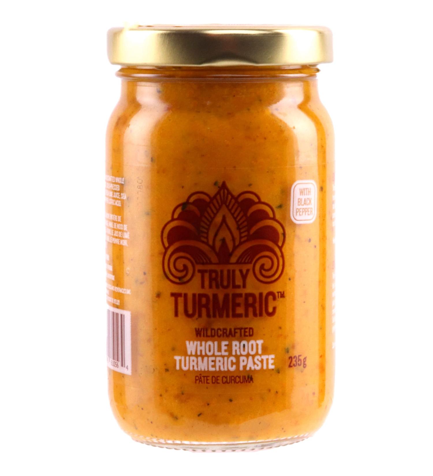 Truly Turmeric - Fresh Wildcrafted Whole Root Turmeric Paste | Non-GMO Vegan & Keto Spice for Cooking and Golden Milk - 8oz (235g) with Black Pepper - Buy Online on GoSupps.com