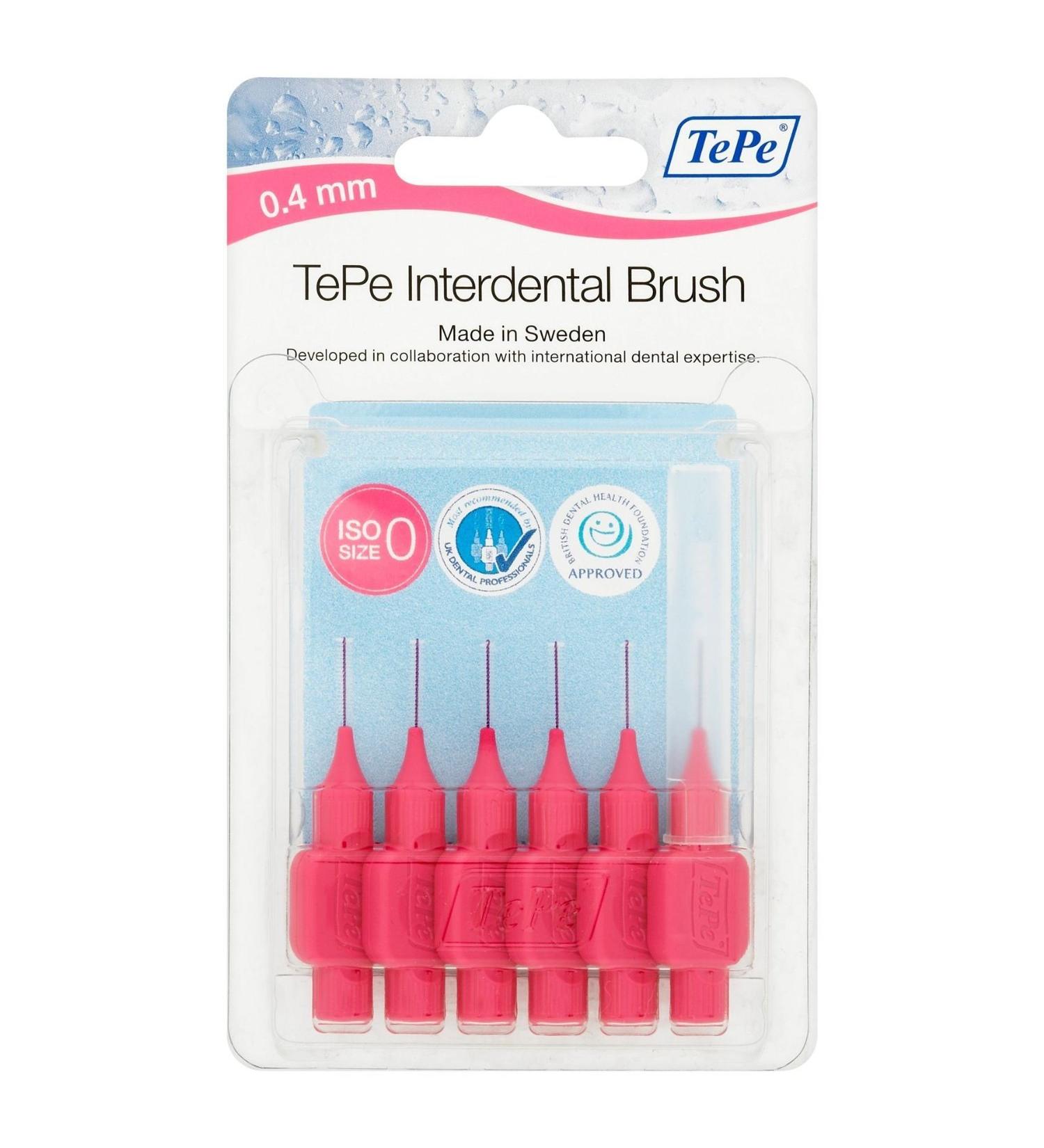 TePe Interdental brushes pink 0.4 mm pink 6 pieces (1 pack)
