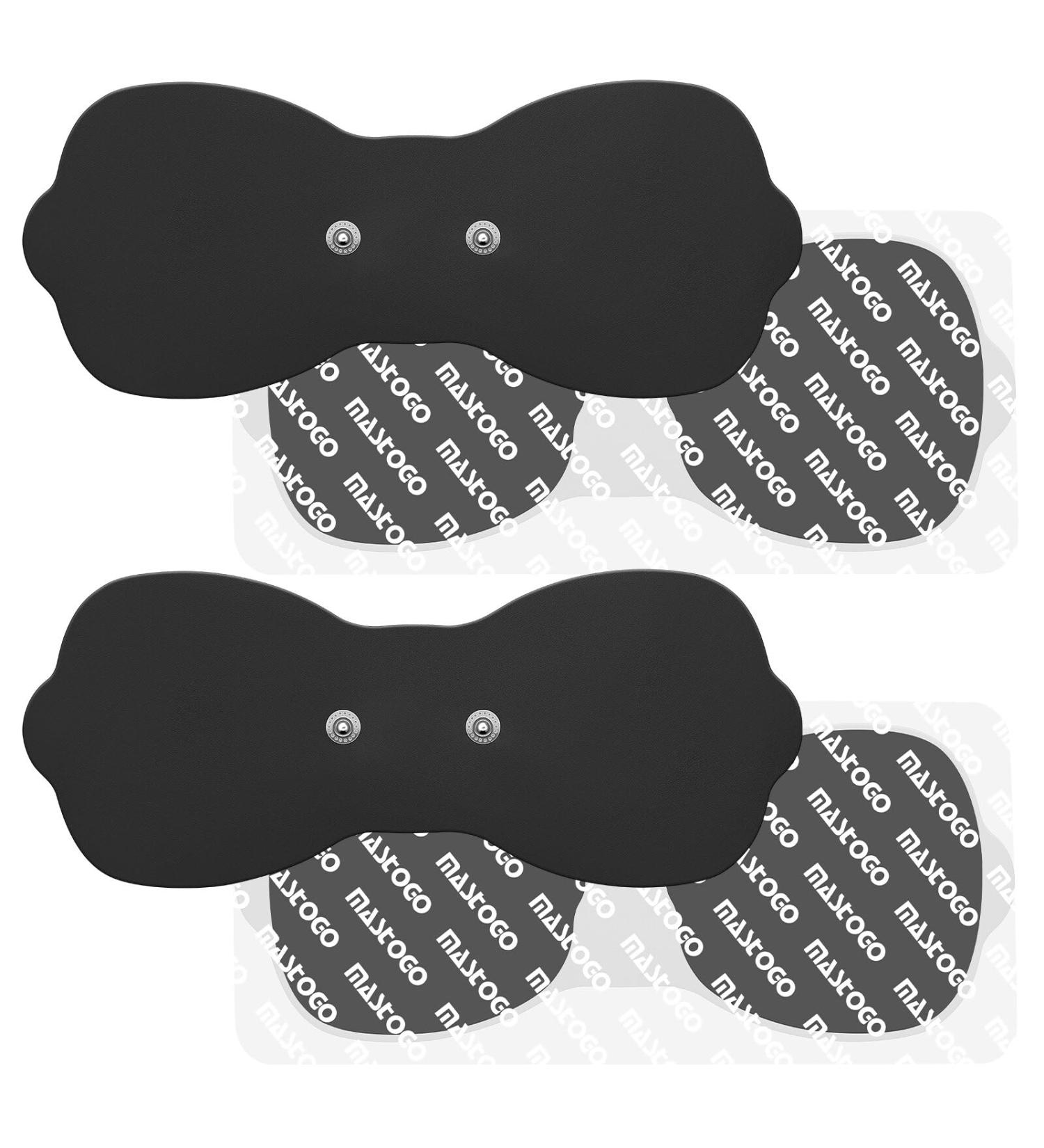 Premium Wireless TENS Unit Electrode Pads | Reusable Self Adhesive 3.5mm Connector Non-Irritating Design - Black - Buy Online on GoSupps.com