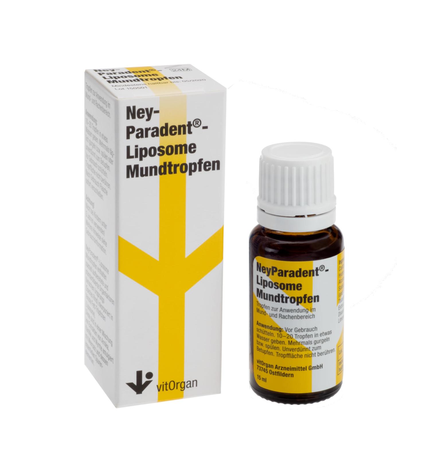 Neyparadent liposomes mouth drops biologically active against gum problems and for healthy oral mucosa with antibacterial formula and regenerative effect - 15 ml solution