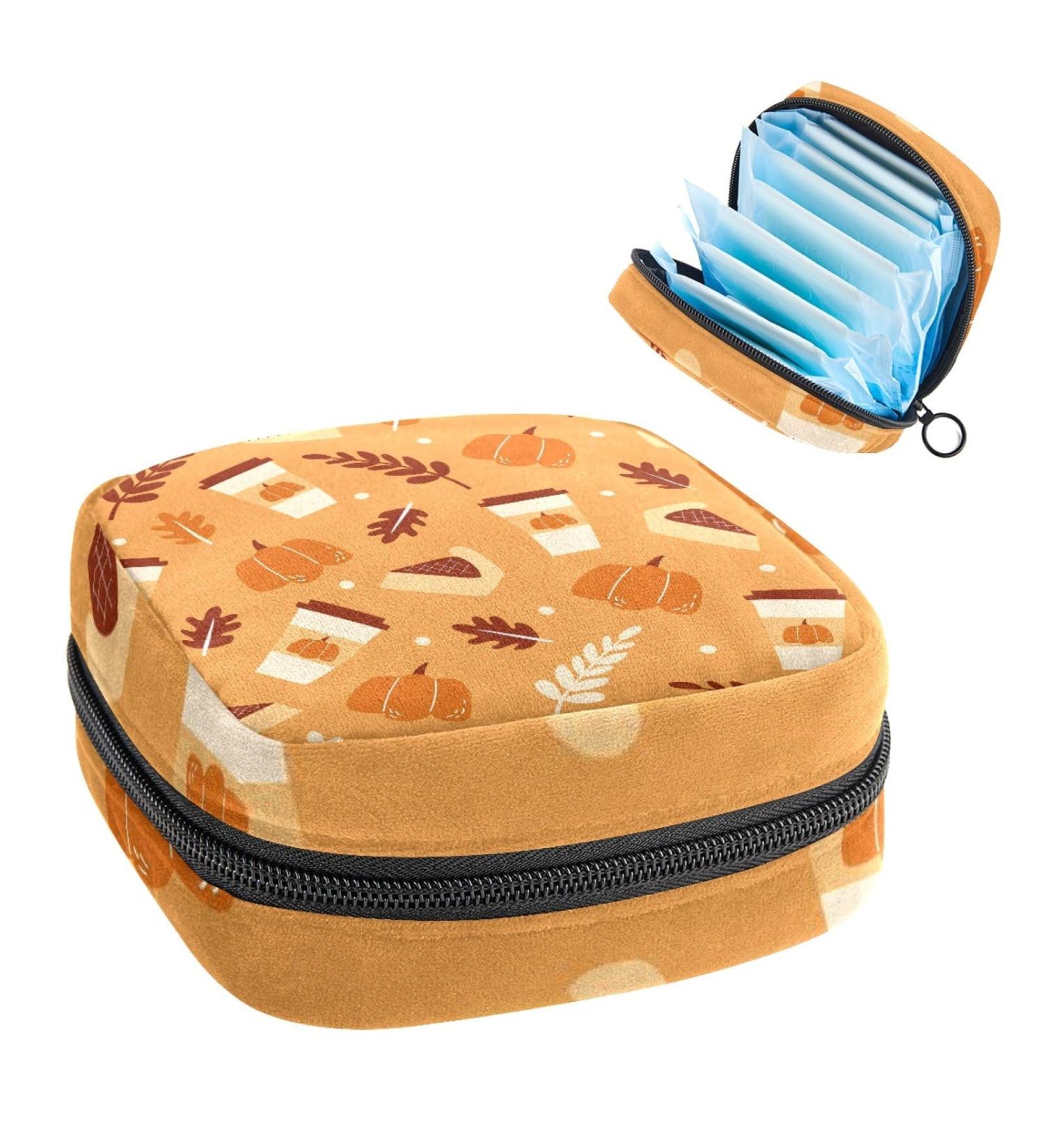 Halloween Pattern Menstrual Pad Storage Bag - Portable Sanitary Napkin Pouch for Women and Teen Girls - Color 12 - Buy Online on GoSupps.com