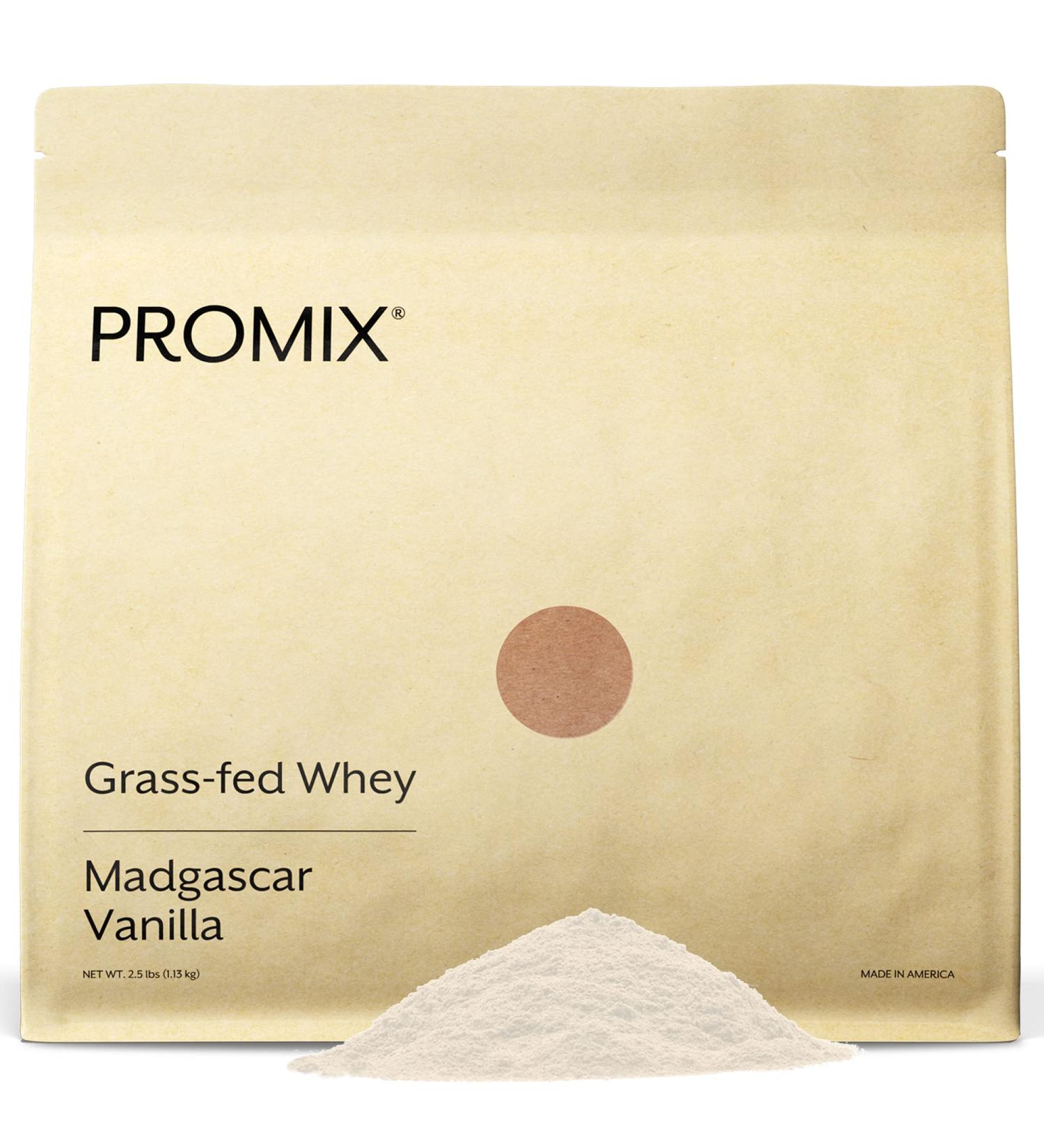 ProMix Nutrition Whey Protein Powder Vanilla - Grass-Fed - Post Workout Fitness & Nutrition Shakes Smoothies Baking & Cooking Recipes - Gluten-Free & Keto-Friendly - 2.5 Pound (Pack of 1) Vanilla 2.5 Pound (Pack of 1) - Buy Online on GoSupps.com