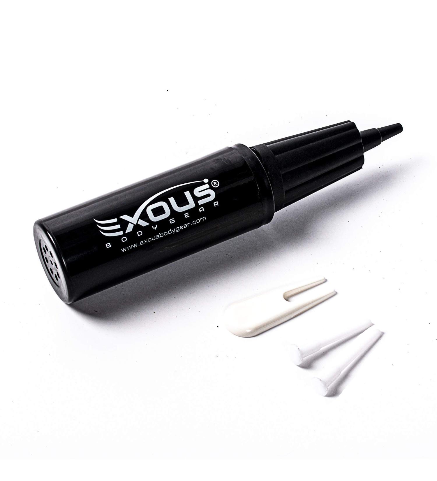 Exercise Ball Pump Inflator + Replacement Plugs | For Stability, Yoga, Pilates Balls | Includes Stopper Remover Tool - Buy Online on GoSupps.com