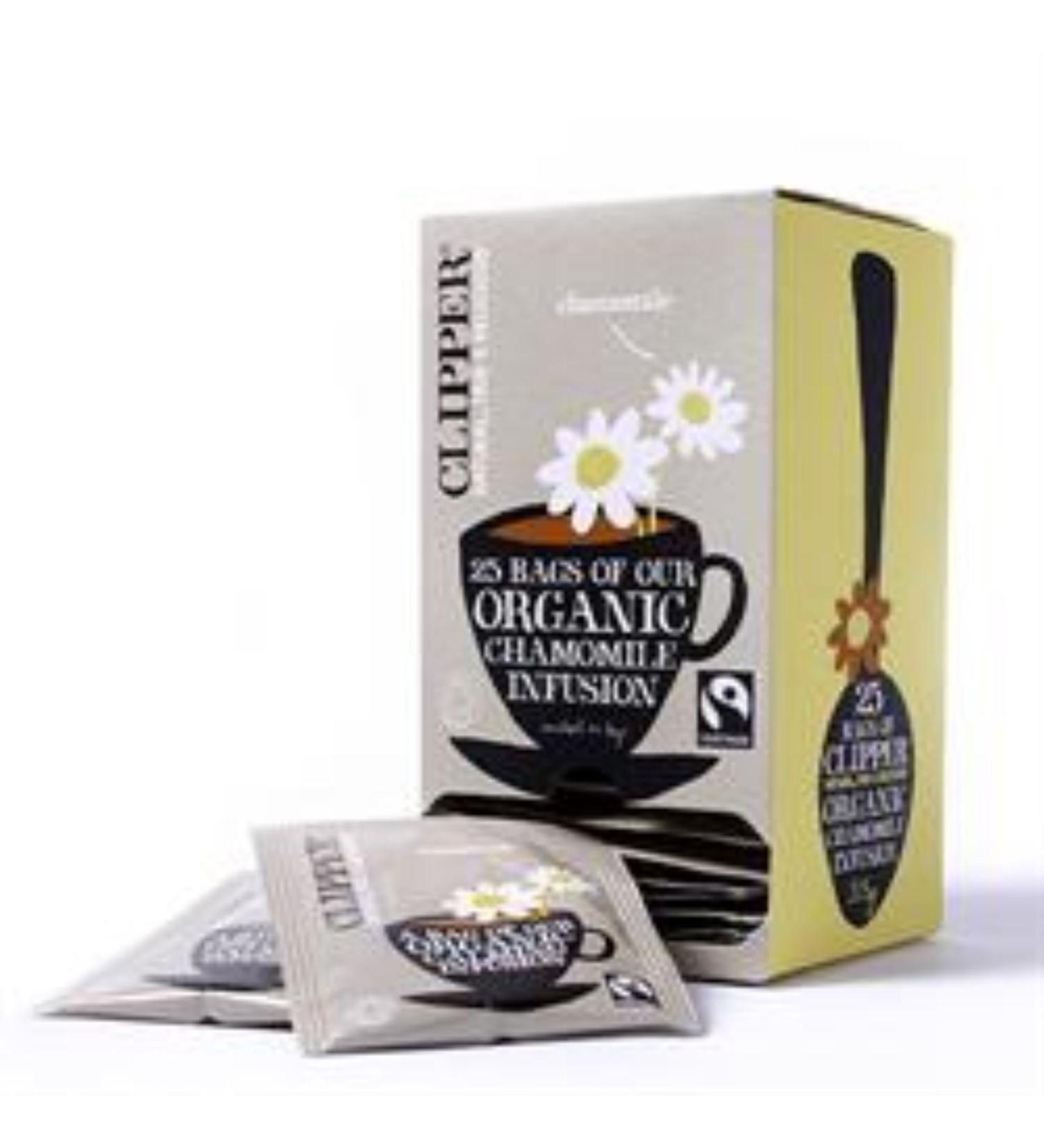 Clipper Fairtrade Organic Chamomile Tea Envelopes String & Tag Pack 25 Ref A07402