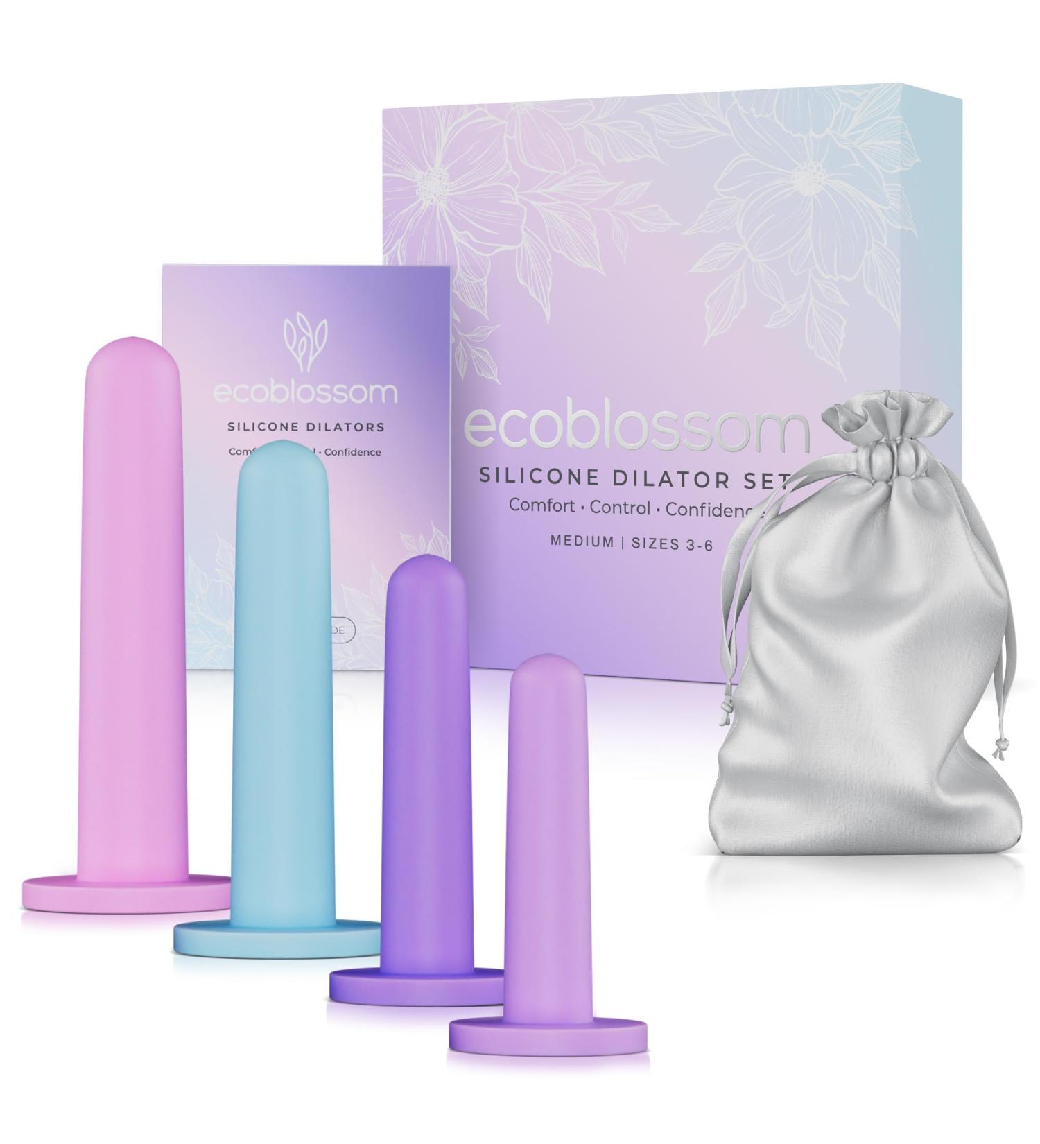 Ecoblossom Silicone Dilator Set - Comfortable Pelvic Floor Trainer & Expander for Women - Sizes 3 to 6 - Ideal for Pain Relief - Buy Online on GoSupps.com