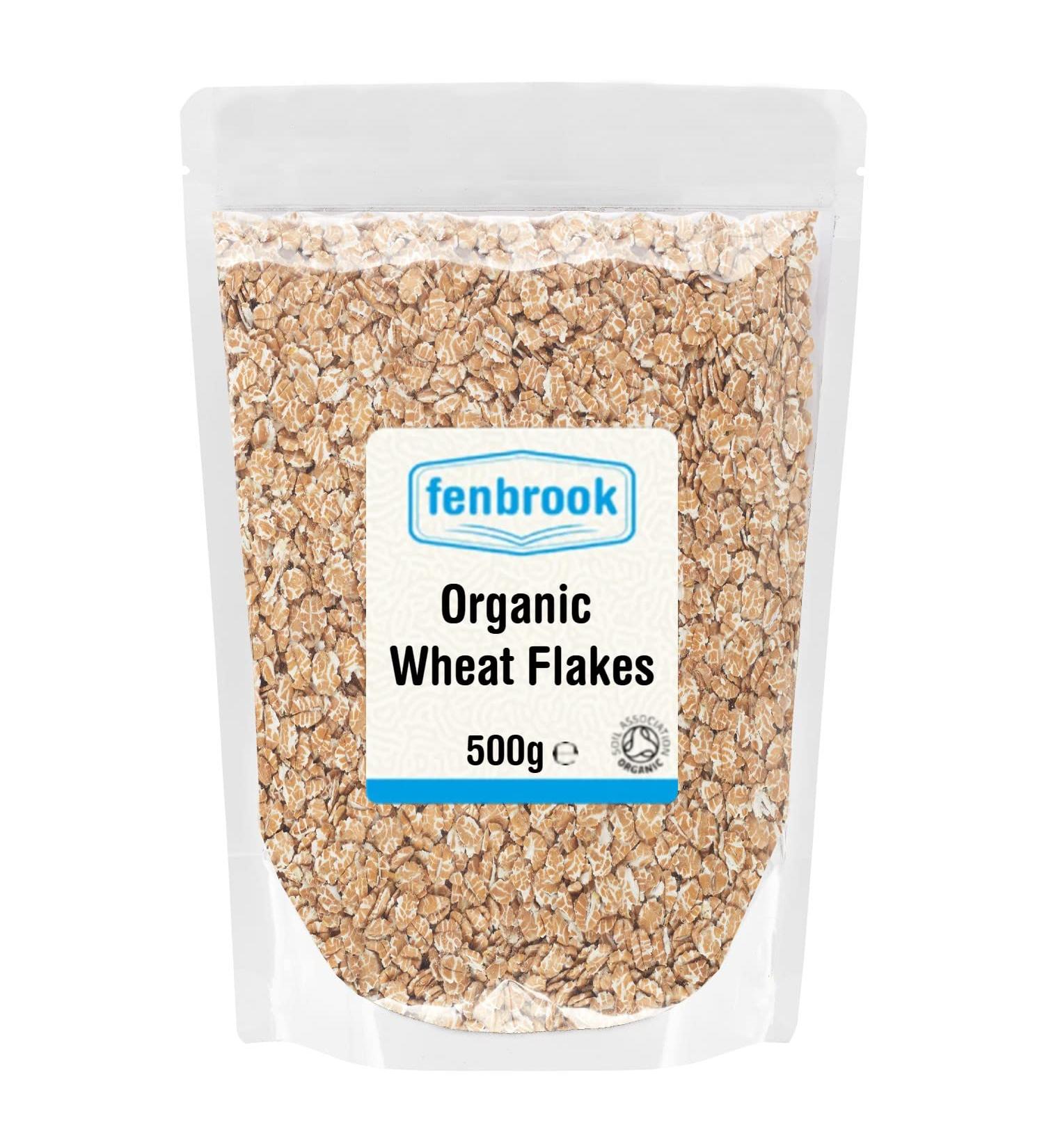 Organic Wheat Flakes 500g | Certified Organic by Fenbrook Organic - Buy Online on GoSupps.com