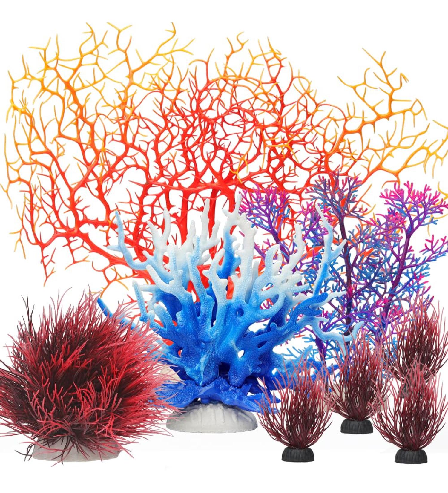 Buy BEGONDIS 8-Piece Coral Decoration Set for Aquariums | Transform Your Aquarium into a Stunning Underwater World - Buy Online on GoSupps.com