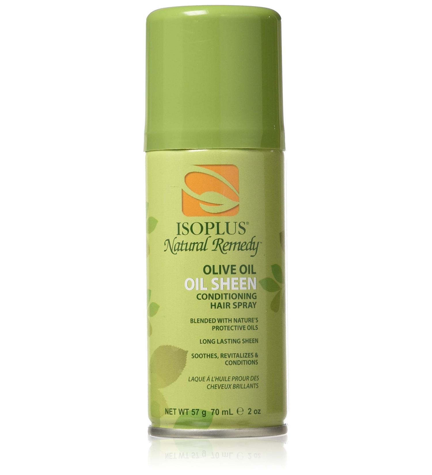 Isoplus Natural Remedy Olive Oil Sheen Conditioning Hair Spray  2 oz