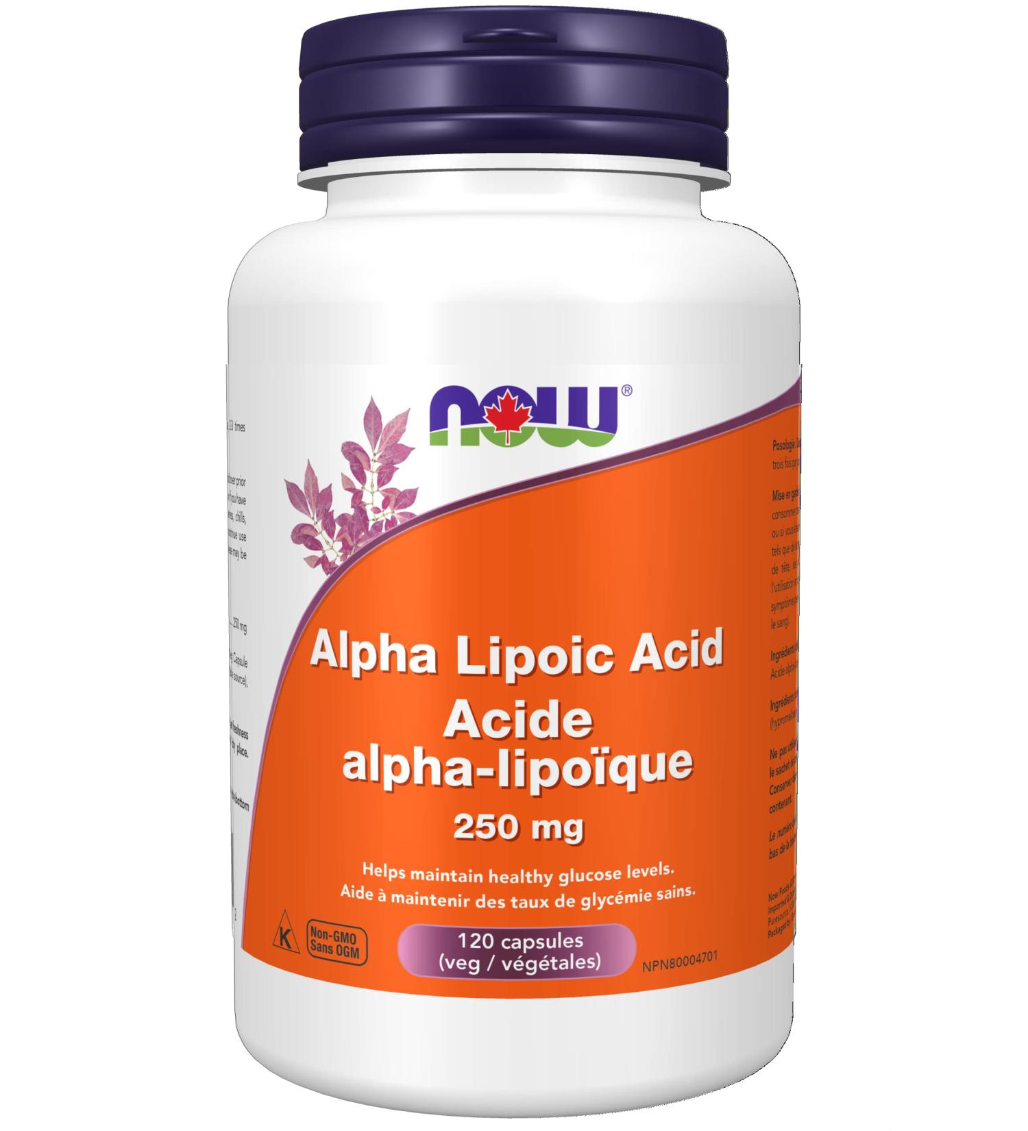 Now Foods Alpha Lipoic Acid 250mg 120cap Unflavored 120 count (Pack of 1) - Buy Online on GoSupps.com