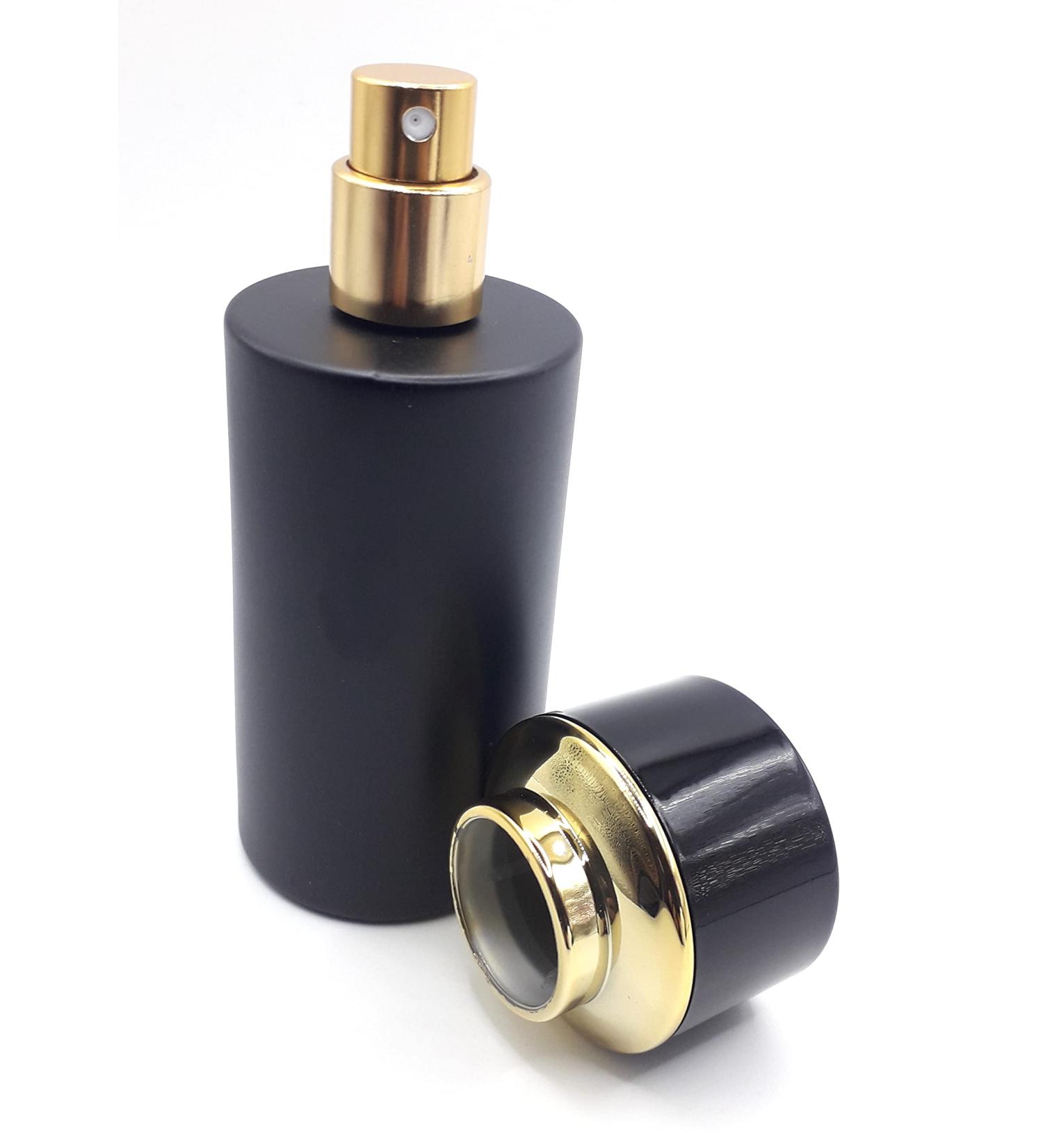Z nitude Glassworks 50ml Empty Glass Perfume Bottle Matt Effect Le Luxe Black Golden - Buy Online on GoSupps.com