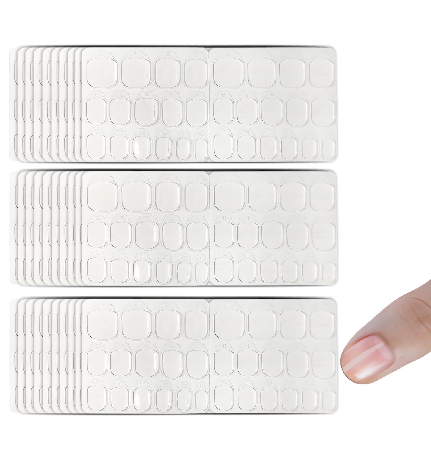  oooaooo 900 Pcs Short Soft Gel Nail Stickers Nail Glue Double Sided Clear - Buy Online on GoSupps.com