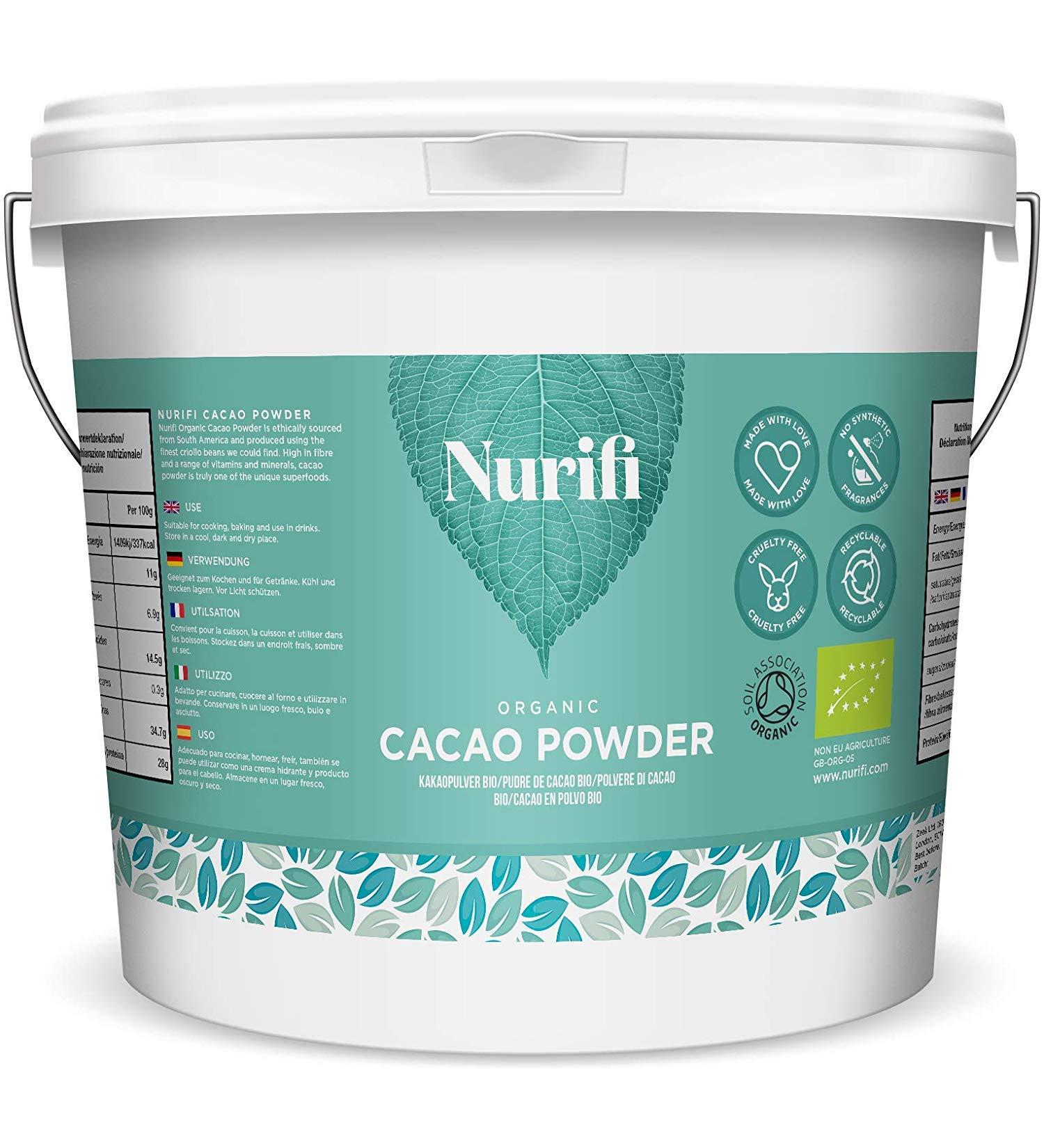 1KG Organic Cacao Powder - by Nurifi - Peruvian Cacao Raw Natural & Vegan