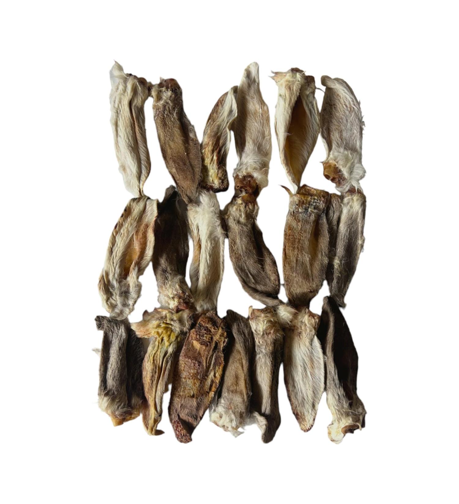 Air Dried Whole Rabbit Ears for Dogs - 300g High Value Single Ingredient Dehydrated Dog Treats - 100% Natural Dog Treats Bigger Size Rabbit Ears with Fur No Preservatives Added - Buy Online on GoSupps.com