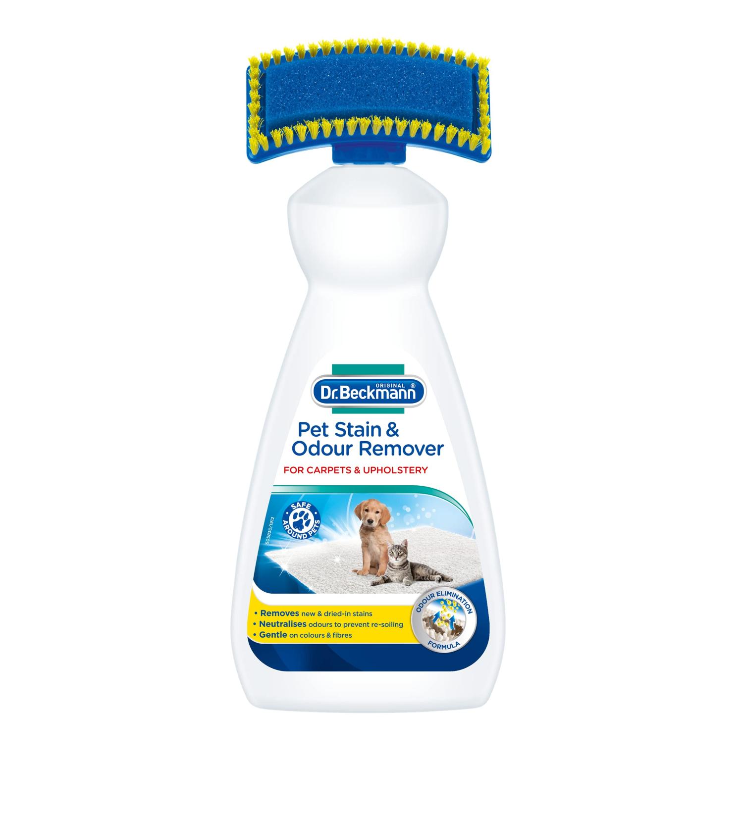 Dr. Beckmann Pet Stain & Odor Remover 650 ml | Effective Pet Stain Cleaner with Applicator Brush | Shop Internationally - Buy Online on GoSupps.com