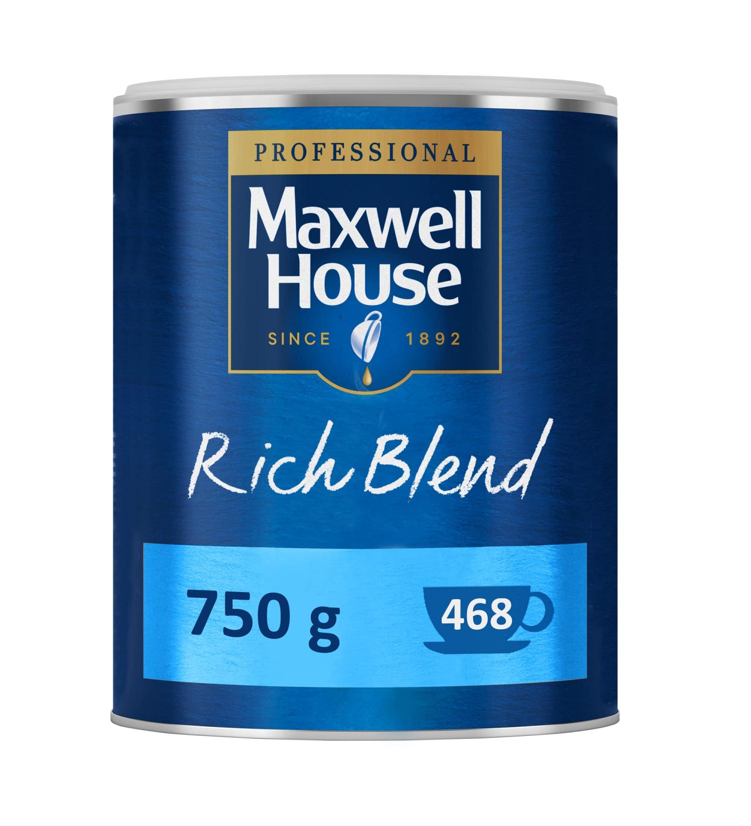 Maxwell House Rich Blend Instant Coffee - 1 x 750g Tin - Buy Online on GoSupps.com
