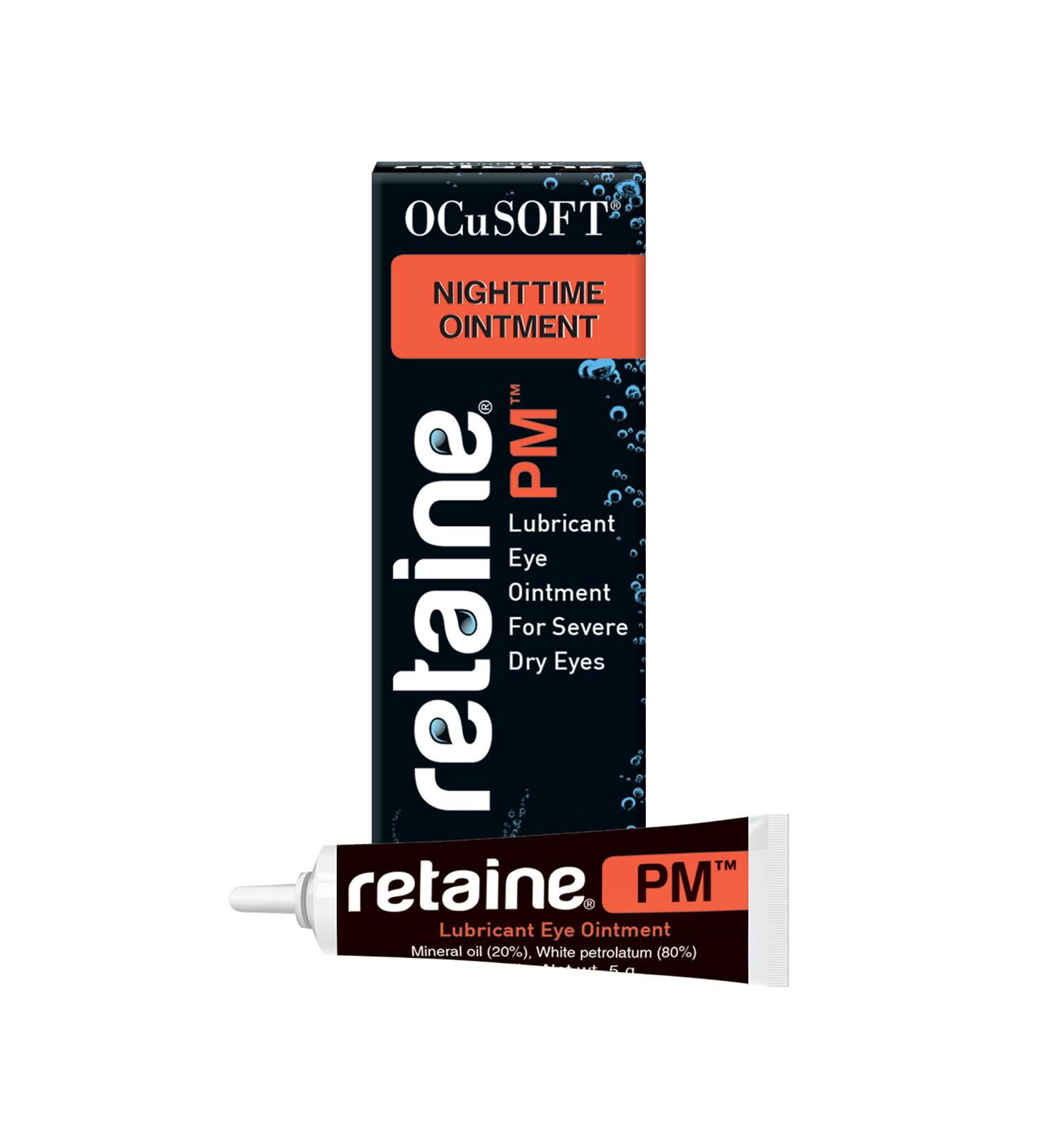 OCuSOFT Retaine PM Nighttime Eye Ointment - 5g Lubricant for Dry Eye Relief & Comfort - Soothes Irritated Eyes - Buy Online on GoSupps.com