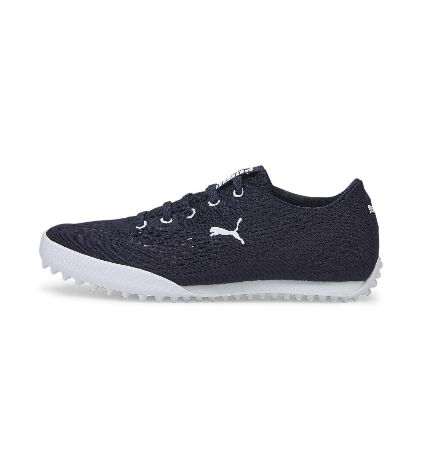 PUMA Women's Monolite Fusion Slip-on Golf Shoe - 40.5 EU Navy Blazer & Puma White | International Shipping Available - Buy Online on GoSupps.com