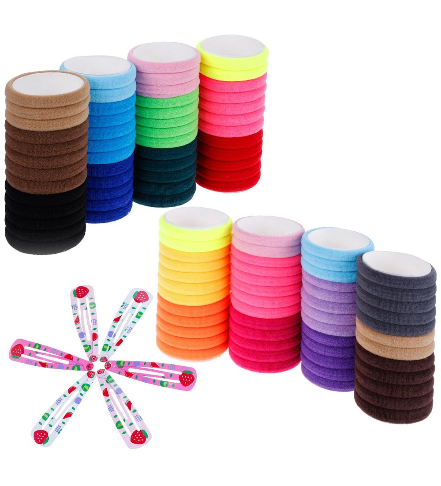 Lictin Black Elastic Hair Ties - 100 Colorful Hair Bands for Girls & Women | Best Hairstyles Accessories - Buy Online on GoSupps.com