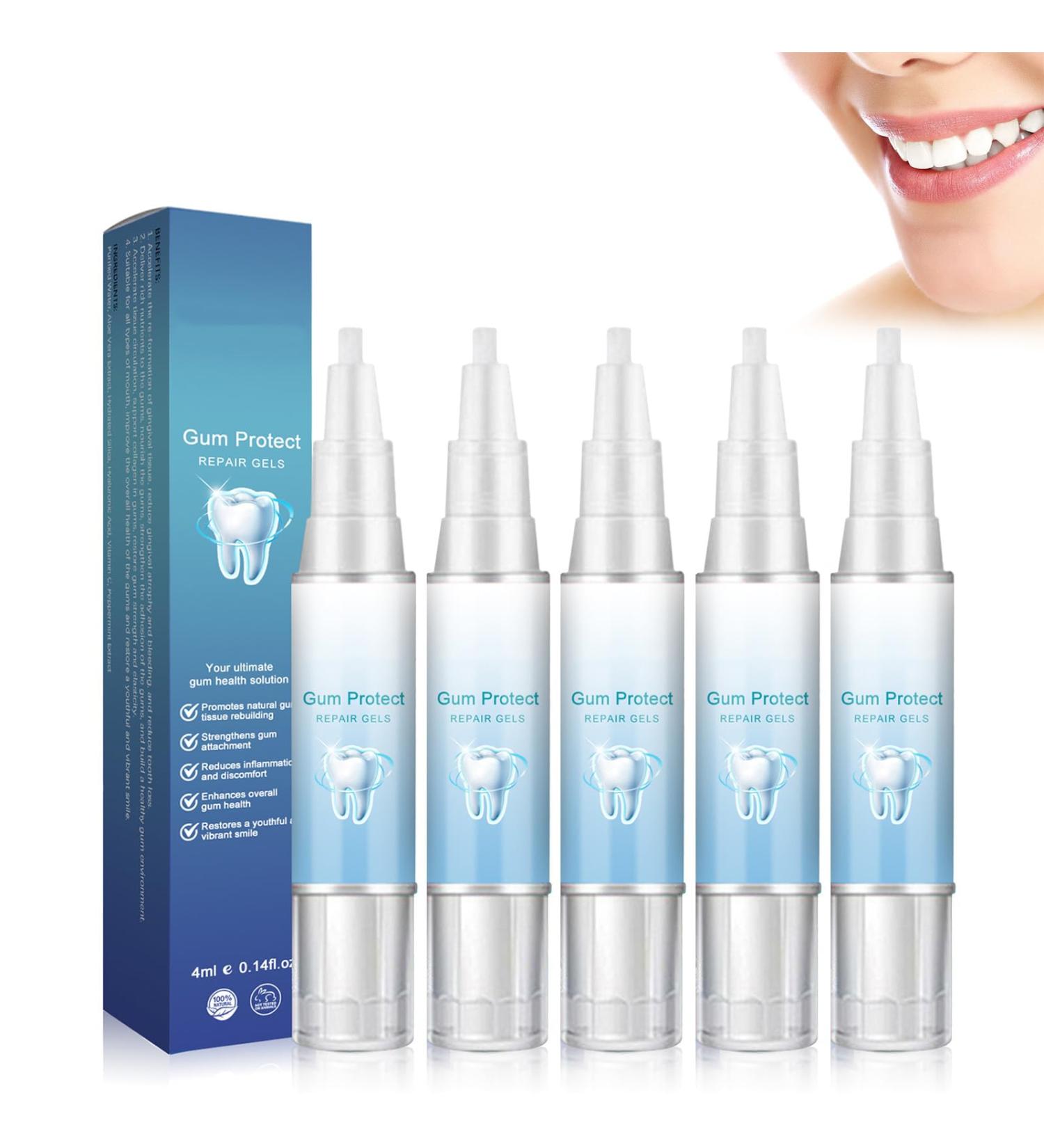 Neslemy Gum Shield Therapy Gel Dentizen Gum Therapy Gel Gum Repair Treatment Gel Teeth Whitening Gum Shield Neslemy Gum Gel Teeth Whitening Gel (5pcs) - Buy Online on GoSupps.com