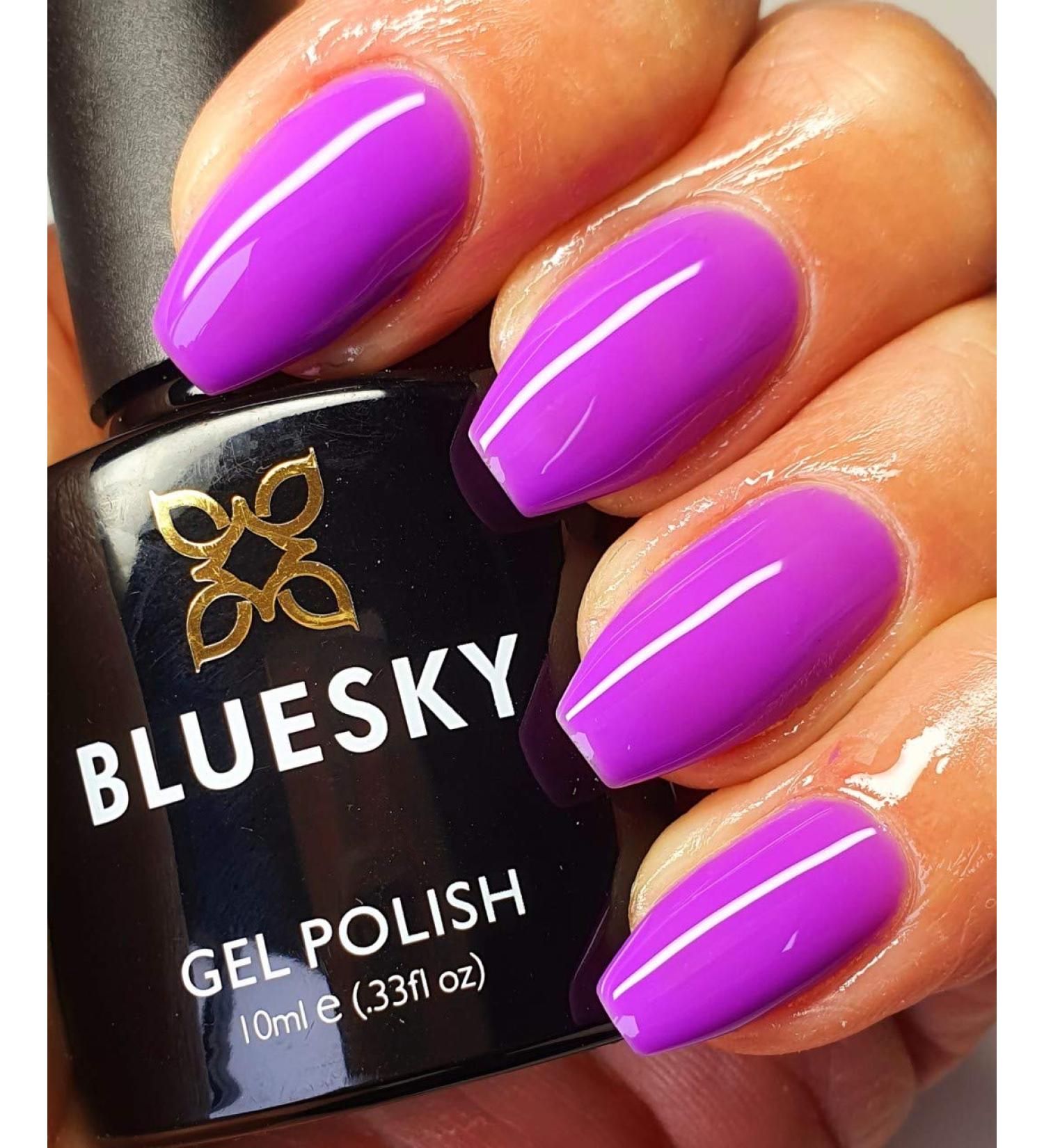 BLUESKY GEL NAIL POLISH PURPLE WEDDING FANTASY VIBRANT PURPLE DC29 DENCE RANGE UV/LED SOAK OFF Spring Summer Color - Buy Online on GoSupps.com