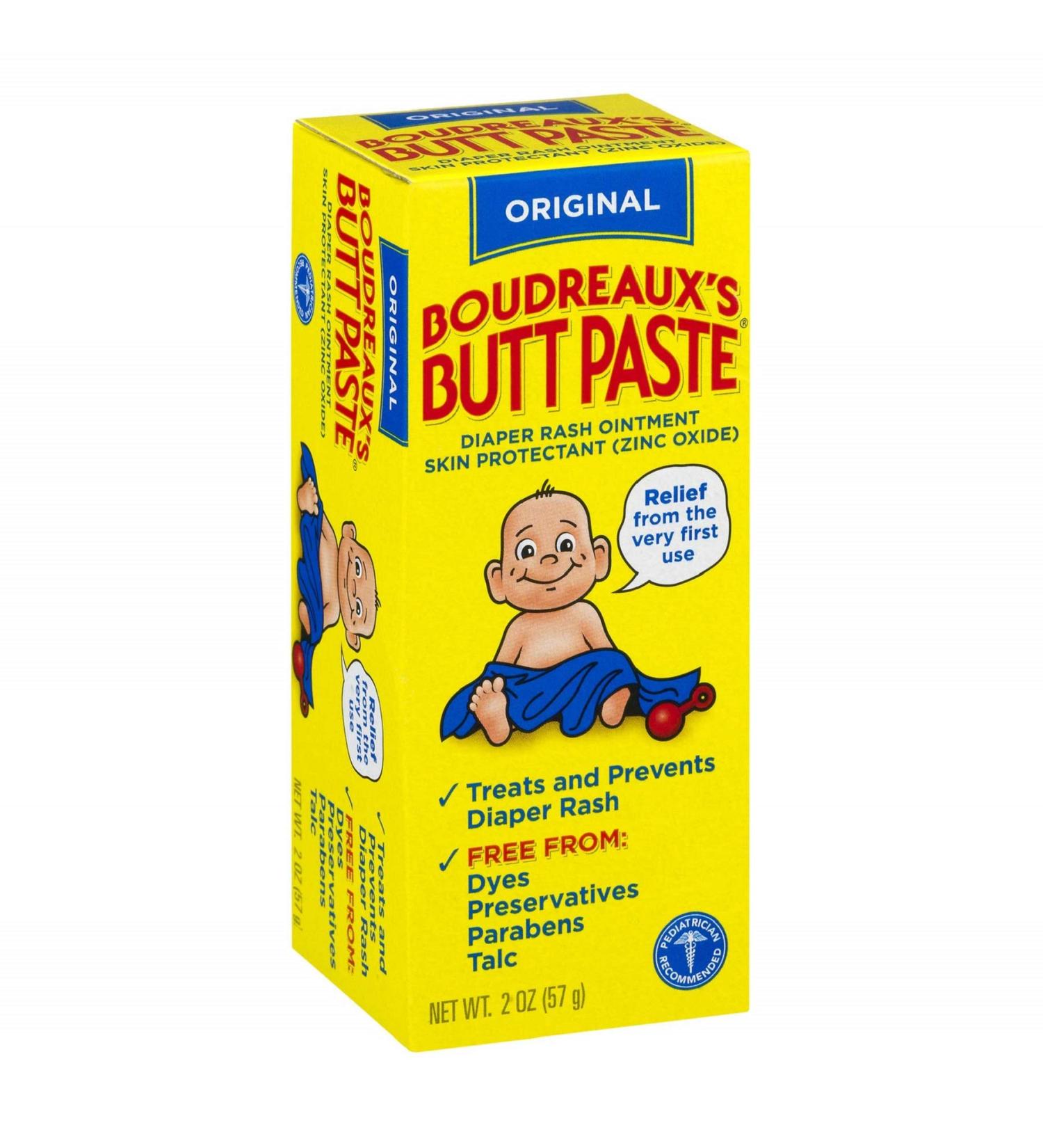 Boudreaux's Butt Paste Diaper Rash Ointment 2oz Tube - Original Formula | 1-Unit - Buy Online on GoSupps.com