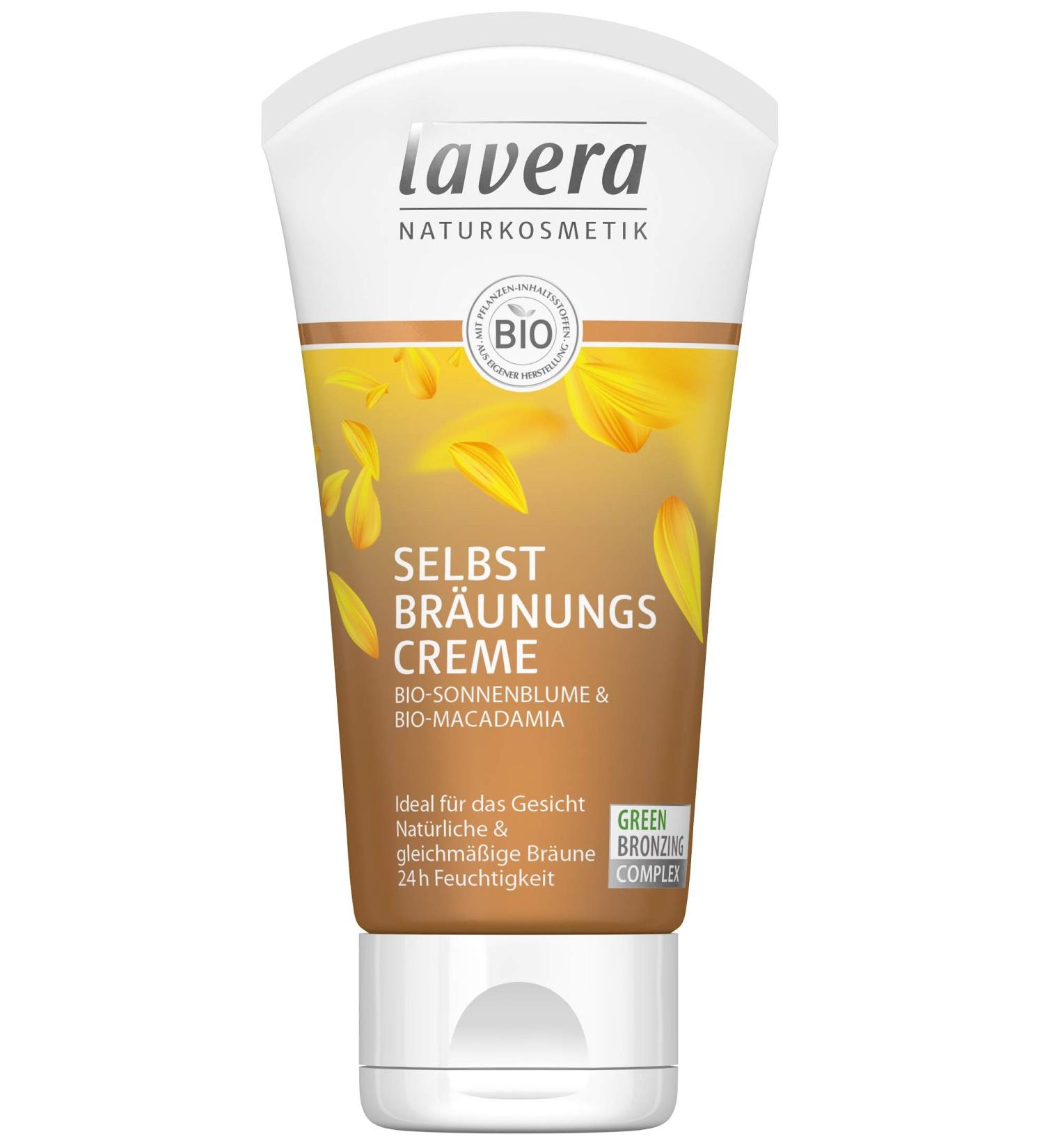 Lavera Self-Tanning Cream Face - Bio-Macadamia & Organic Sunflower Oil - 24h Moisture - Natural & Even Tan - Vegan Natural Cosmetics - 50ml - Buy Online on GoSupps.com