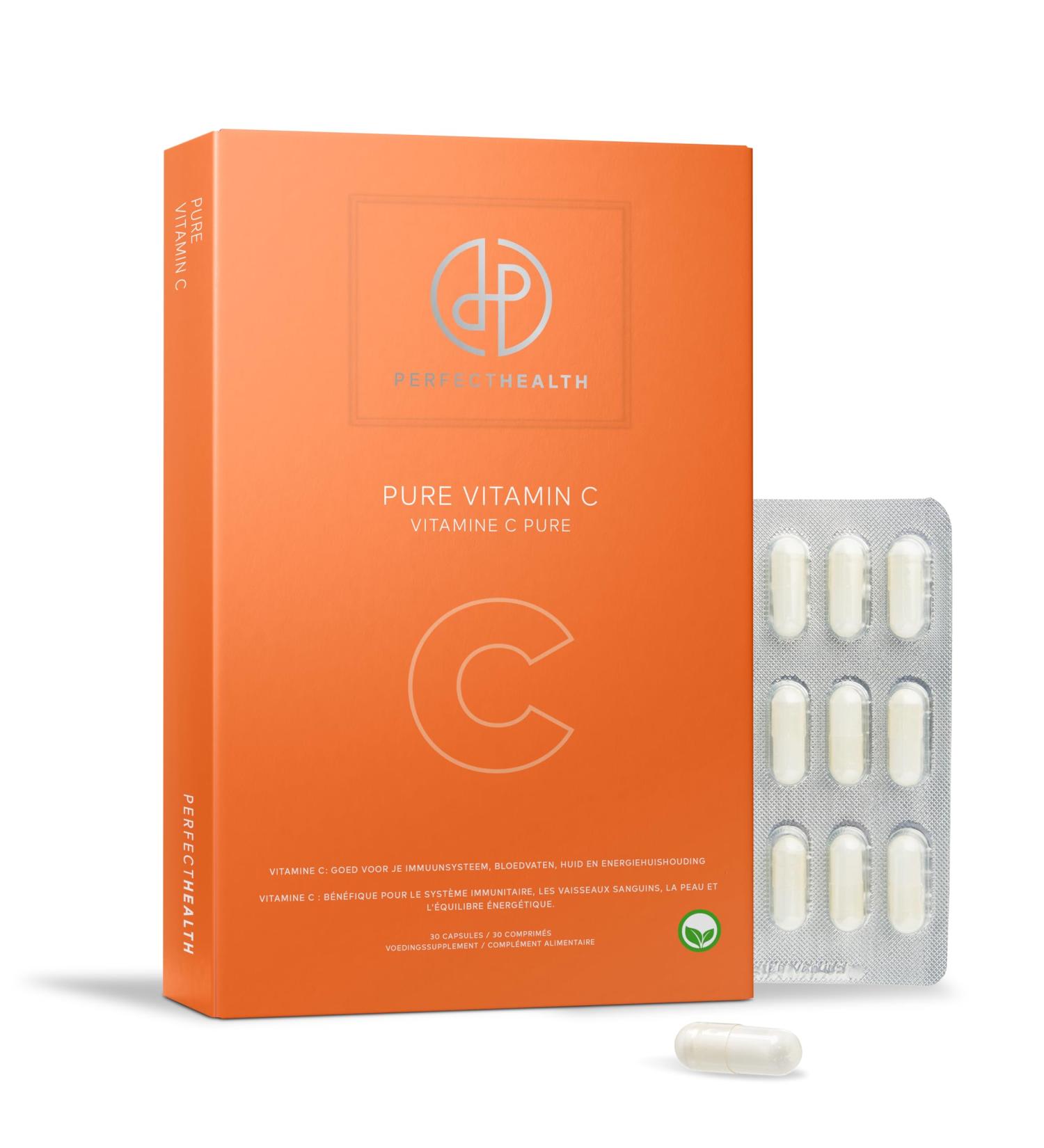  Perfect Health Perfect Health - Pure Vitamin C 1000mg - 30 Vegetarian Capsules - Immune System Collagen Skin & Energy - High Quality Additive-Free 15-Day Supply - Buy Online on GoSupps.com