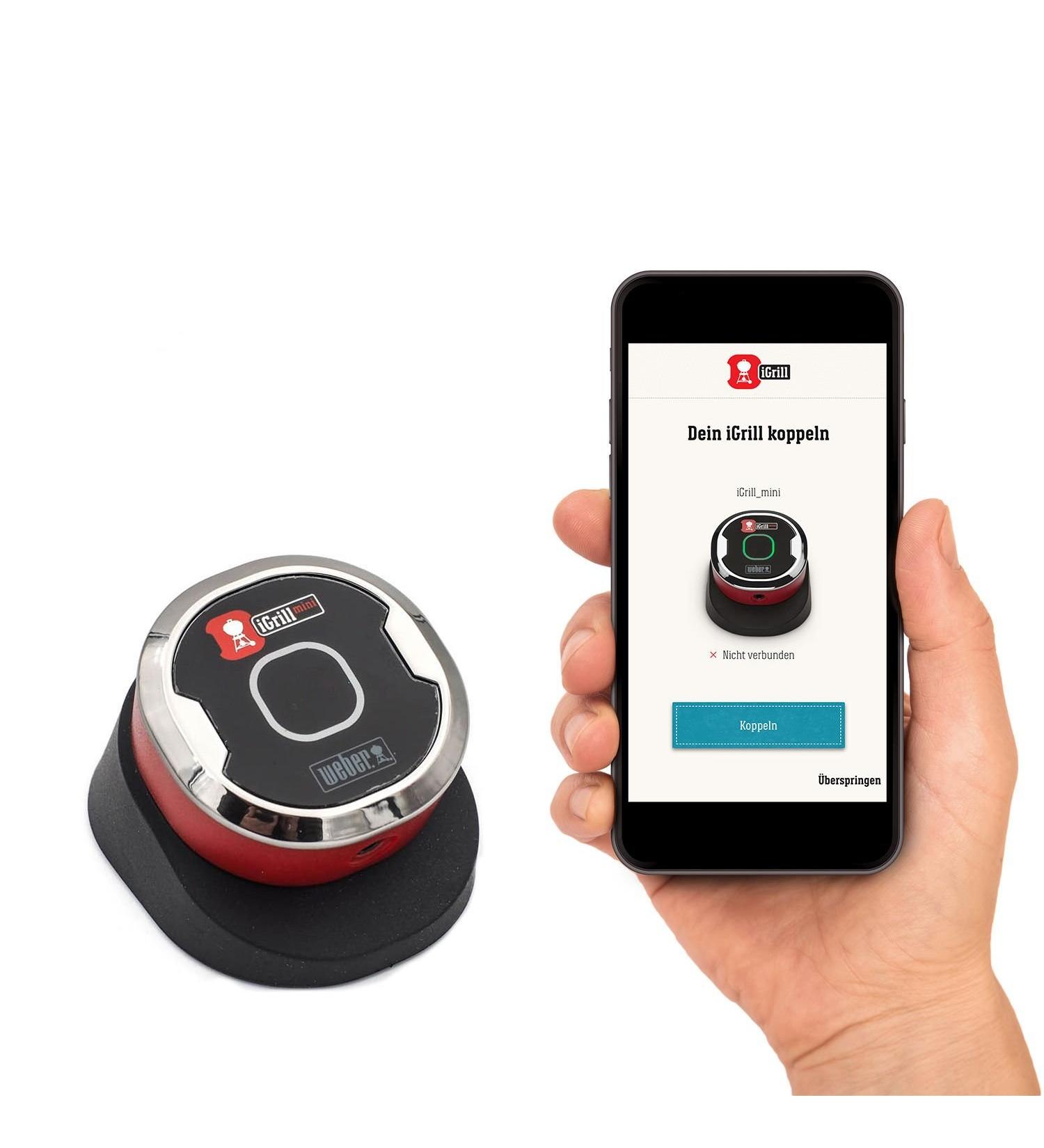 Weber iGrill Mini - Bluetooth Meat Thermometer with Smartphone App Control Magnetic Holder & Space-Saving Design | Shop Now! - Buy Online on GoSupps.com