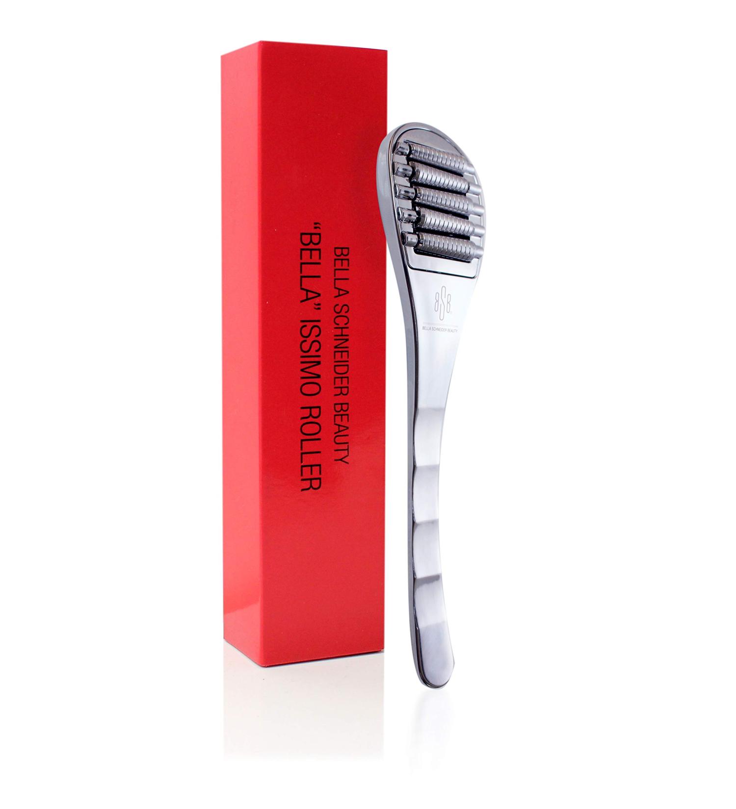 Shop Bella Issimo Derma Roller | Premium Stainless Steel Facial Massager for Anti-Aging & Skincare | Uplift Sagging Muscles & Relax Fine Lines - Buy Online on GoSupps.com