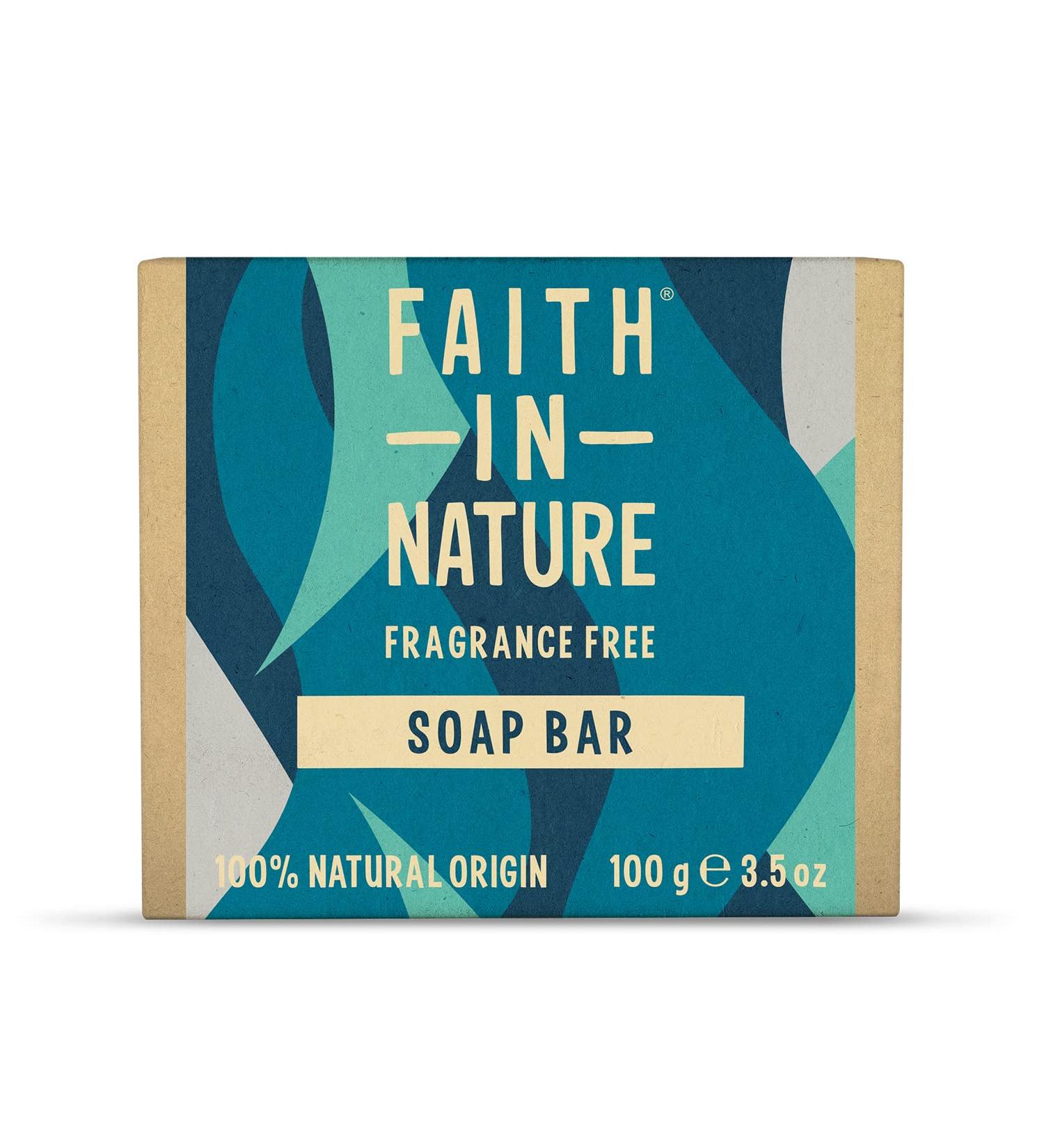 Faith In Nature Fragrance Free Hand Soap Bar - Sensitive Vegan & Cruelty Free - 100g (Pack of 1) - Buy Online on GoSupps.com