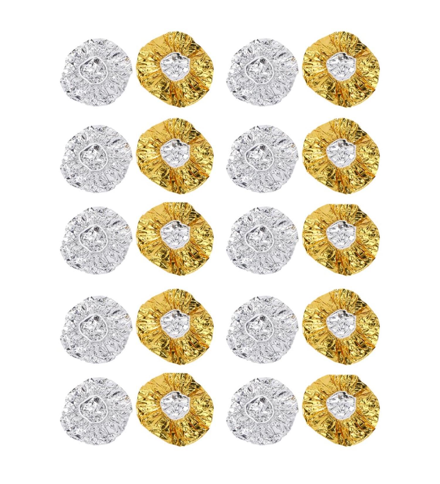 Alipis Lot de 20 Bonnets en Aluminium pour Capillaire R utilisables 10 Dor s et 10 Argent s Bonnets Chauffants pour Soins Profonds et Coloration des Cheveux Adapt s Salon de Coiffure - Buy Online on GoSupps.com